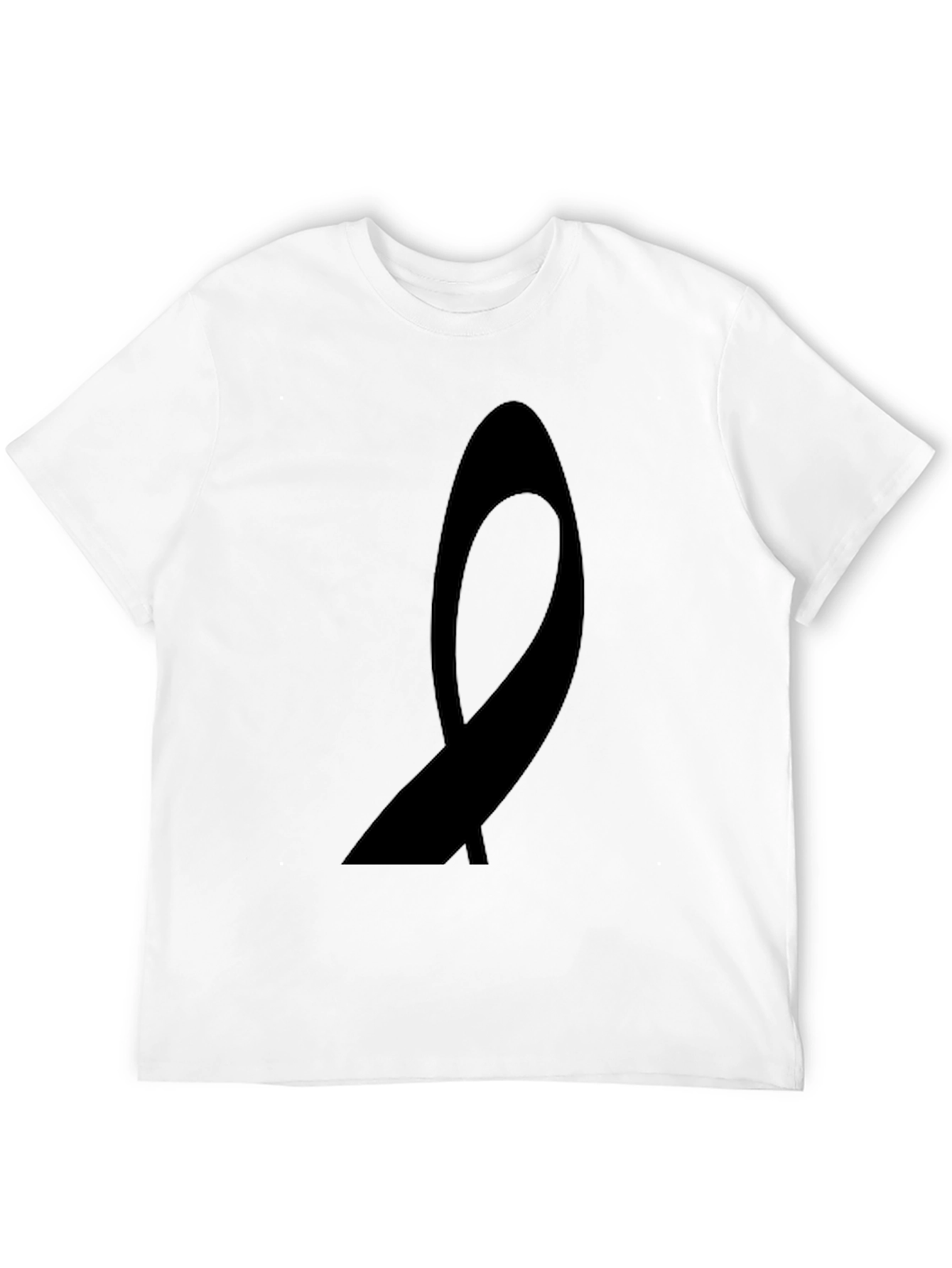 Mens Black Awareness Ribbon Graphic Tee