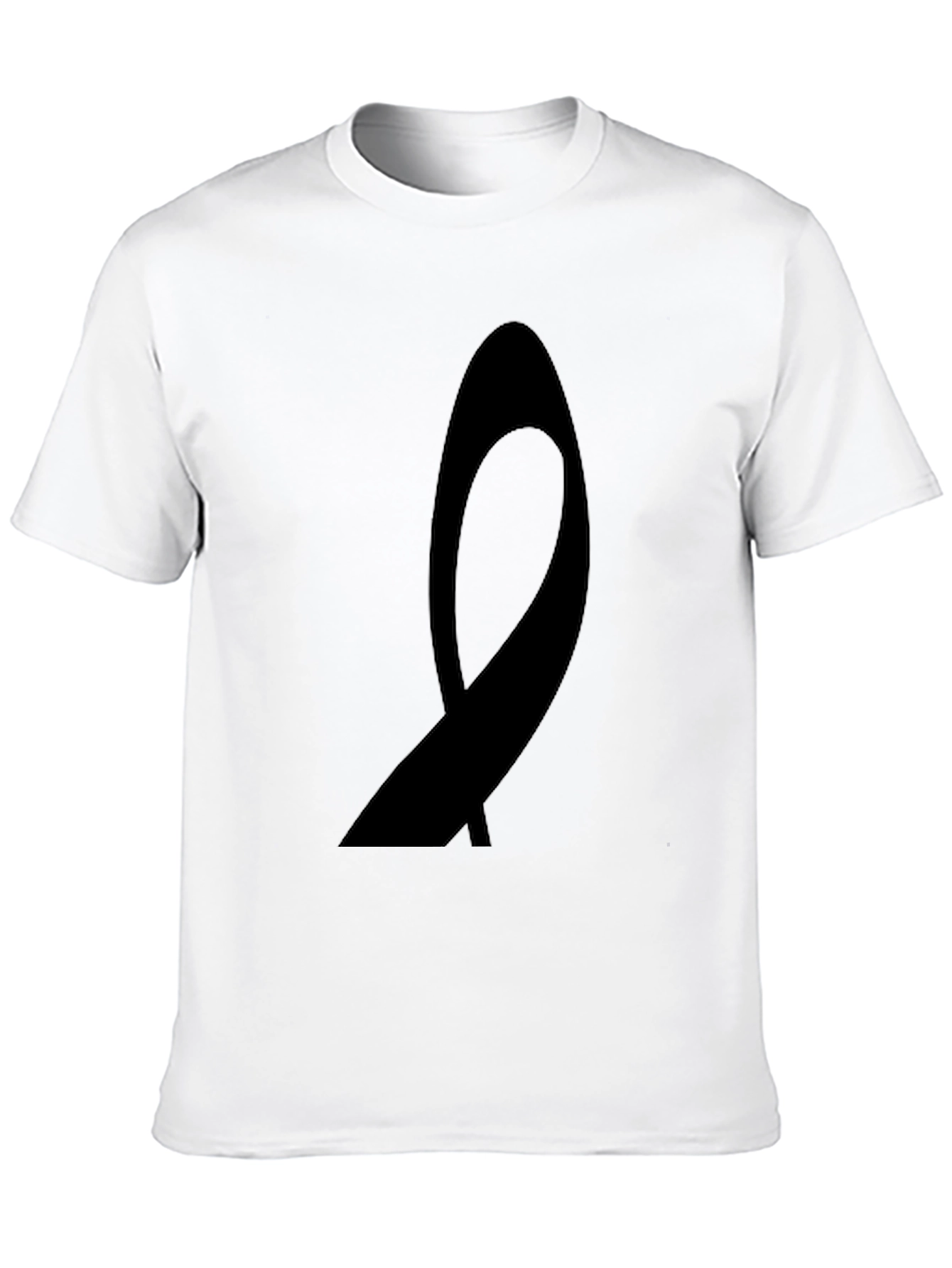 Mens Black Awareness Ribbon Graphic Tee