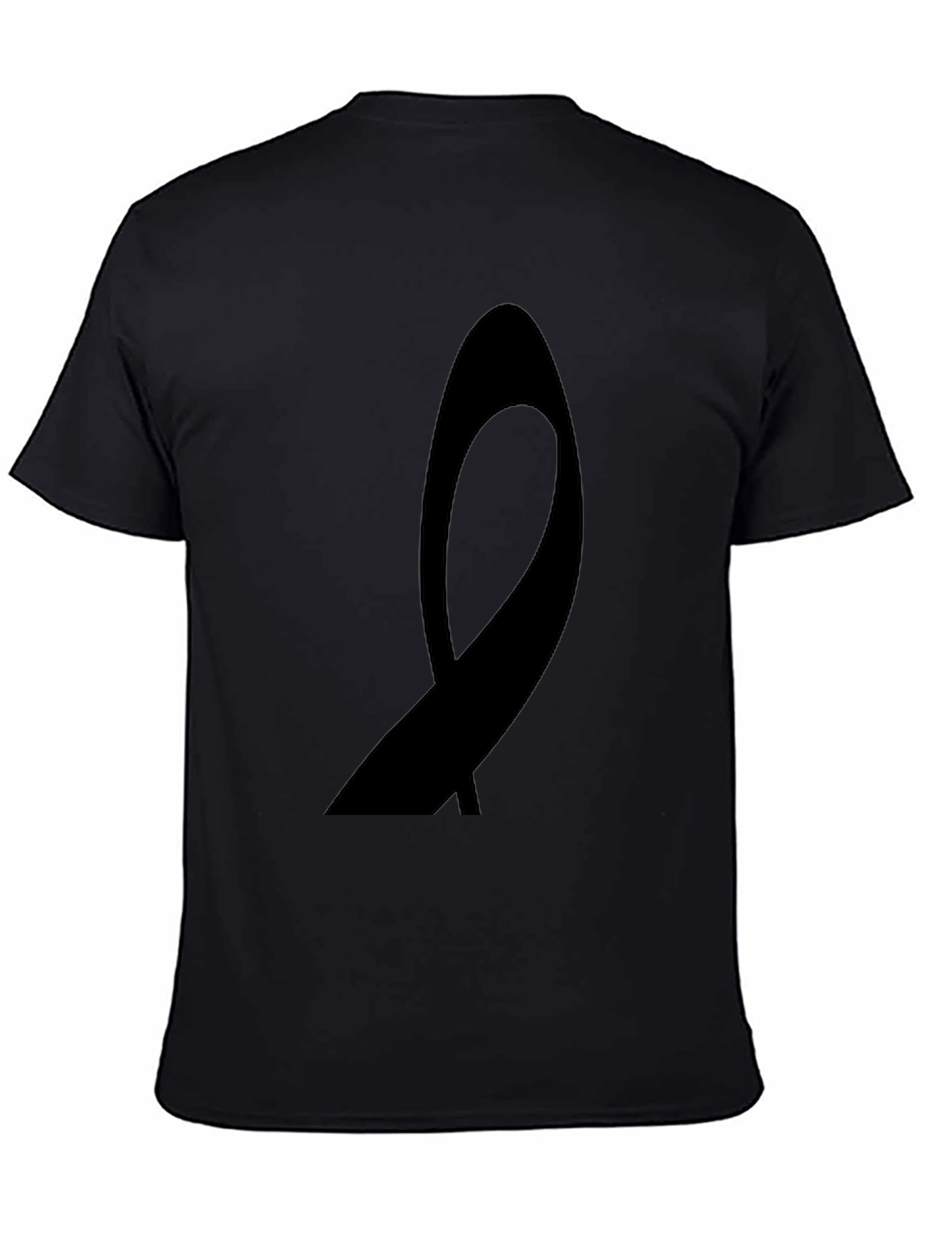 Mens Black Awareness Ribbon Graphic Tee
