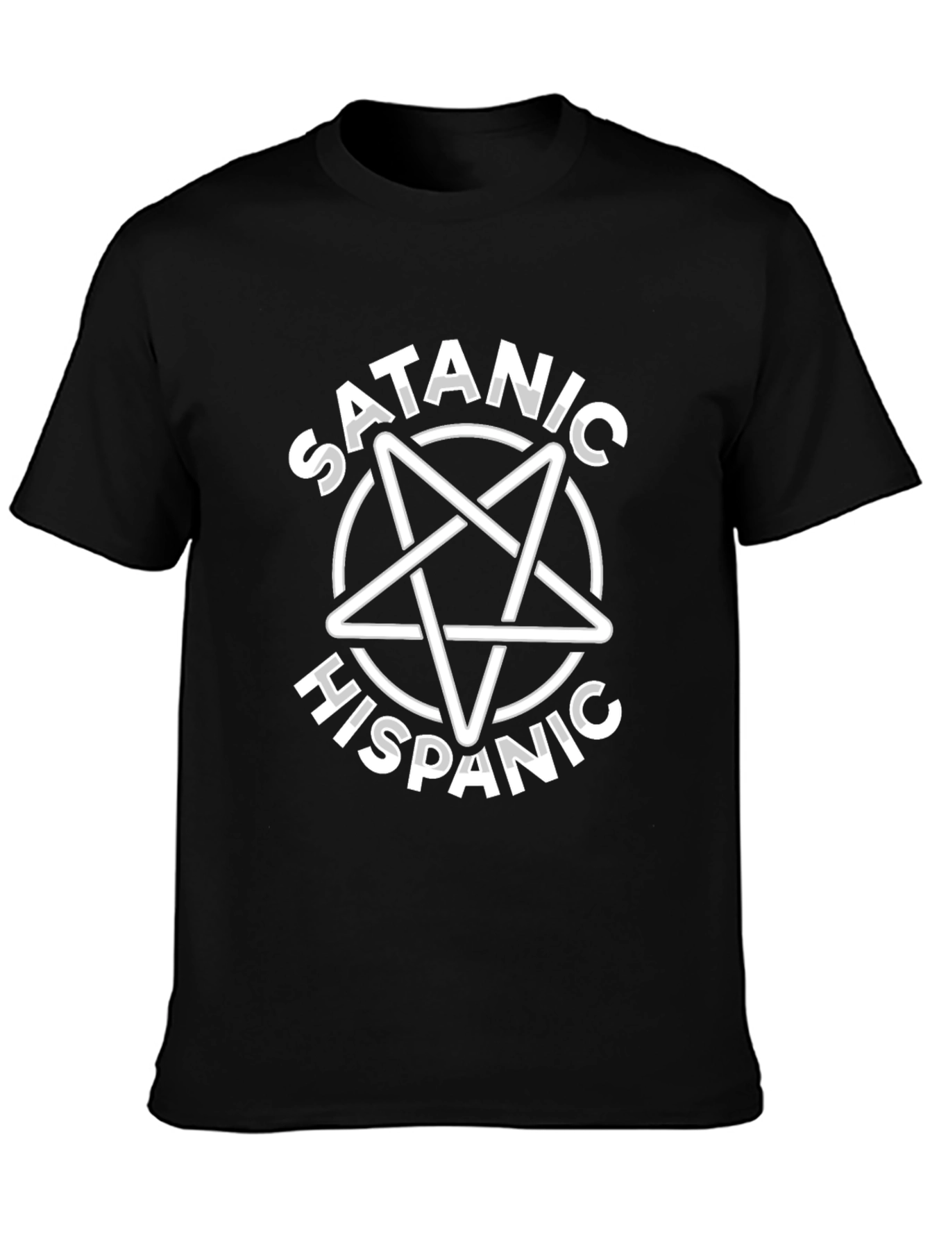 Satanic Hispanic Graphic T-Shirt - Black