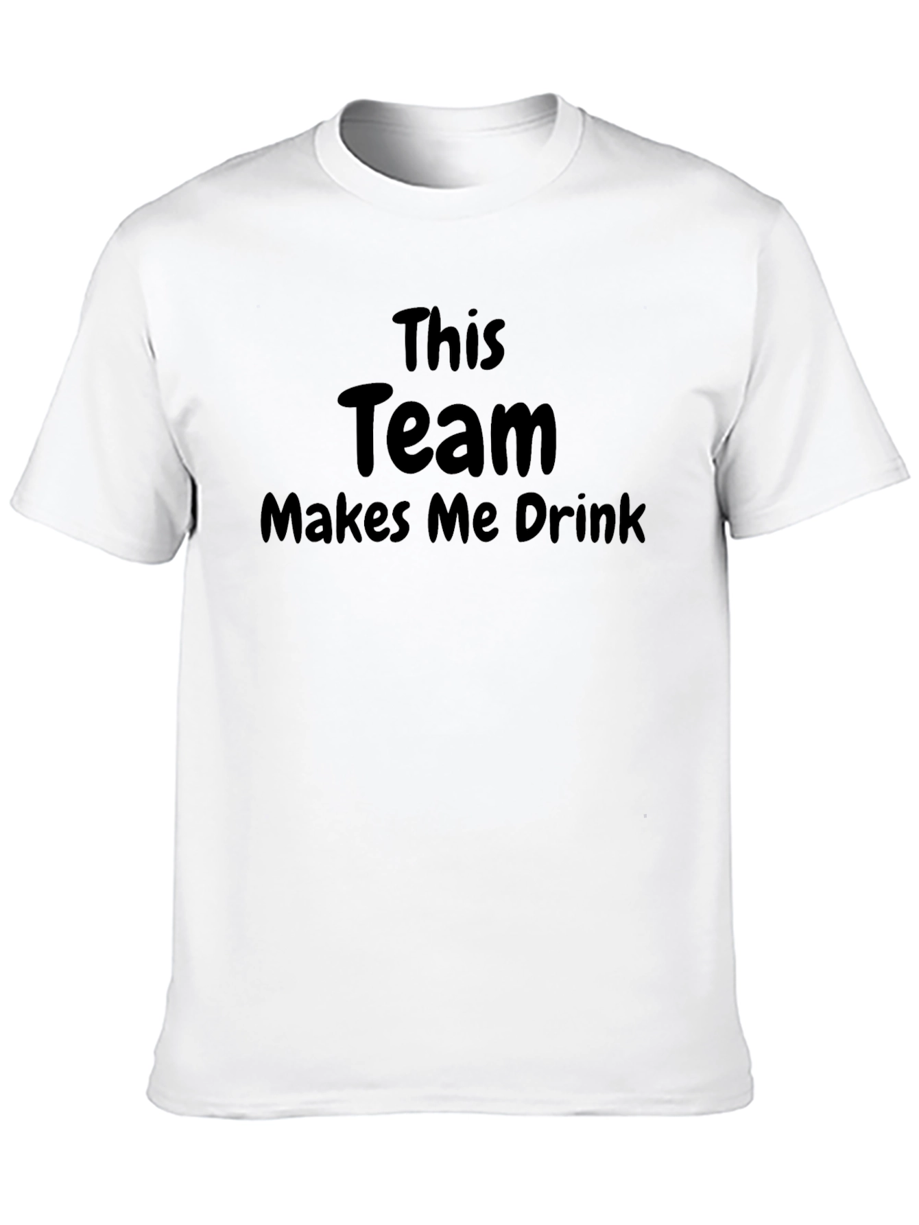 This Team Makes Me Drink Mens Black T-Shirt