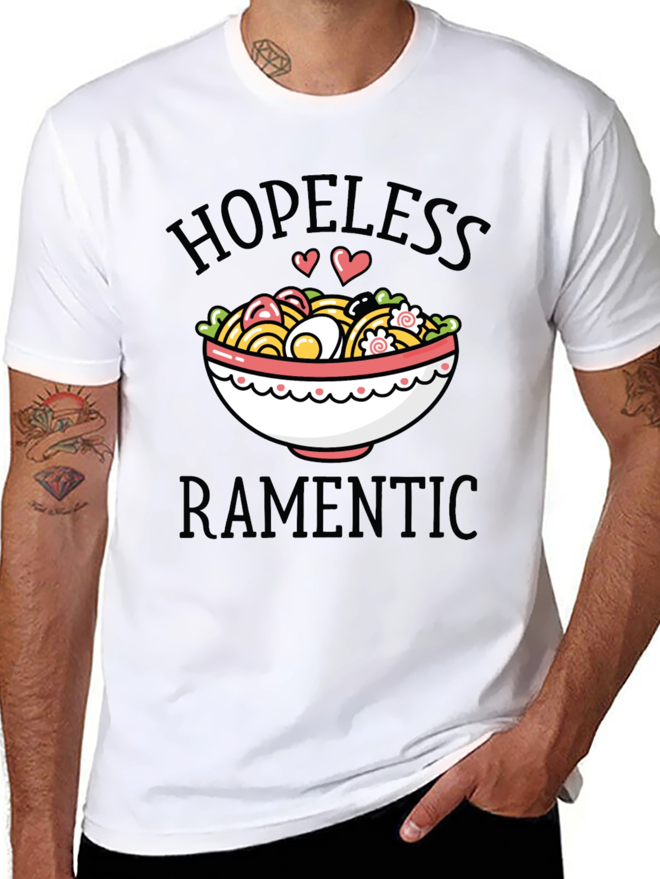 Hopeless Ramentic Graphic Tee - Ramen Lover Shirt