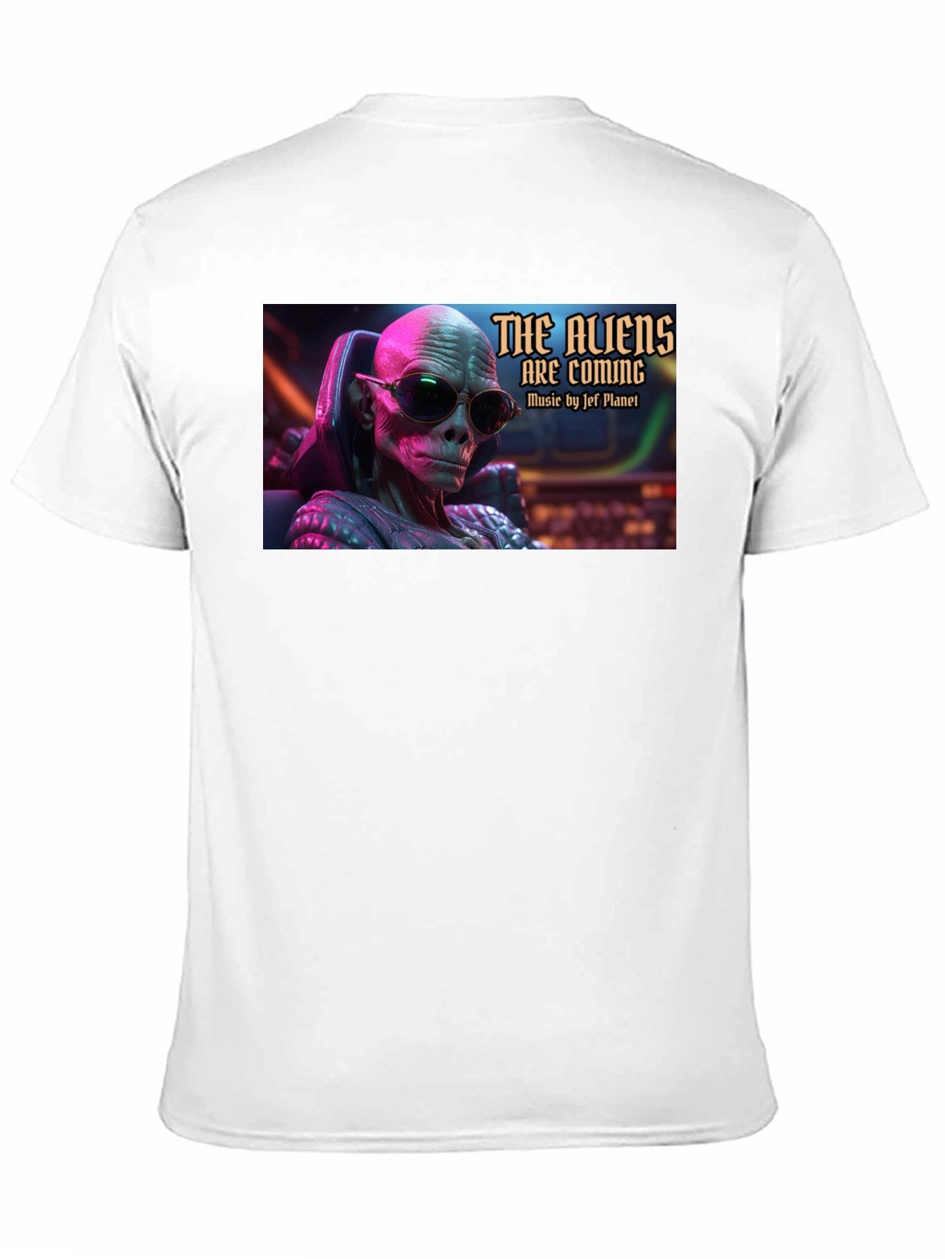 The Aliens Are Coming Black T-Shirt
