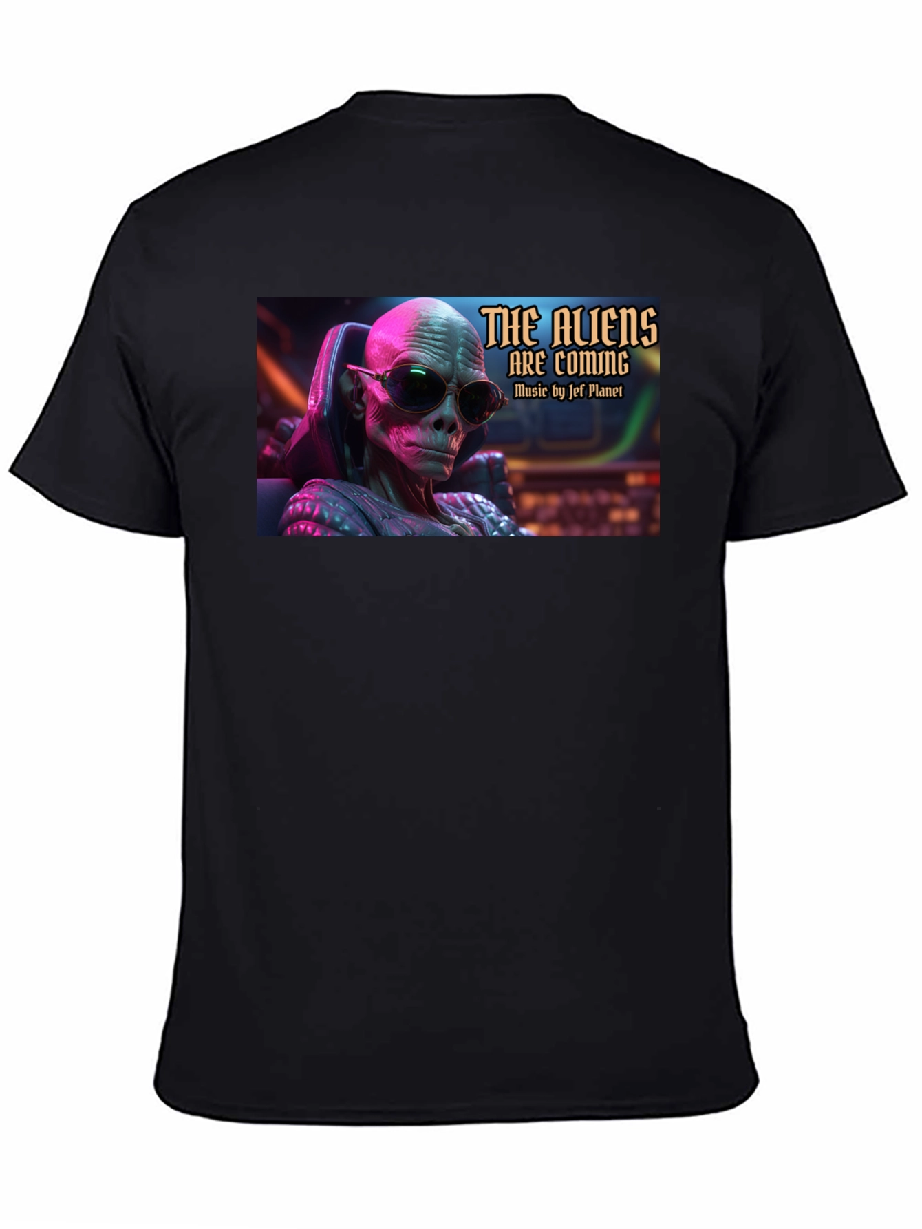 The Aliens Are Coming Black T-Shirt