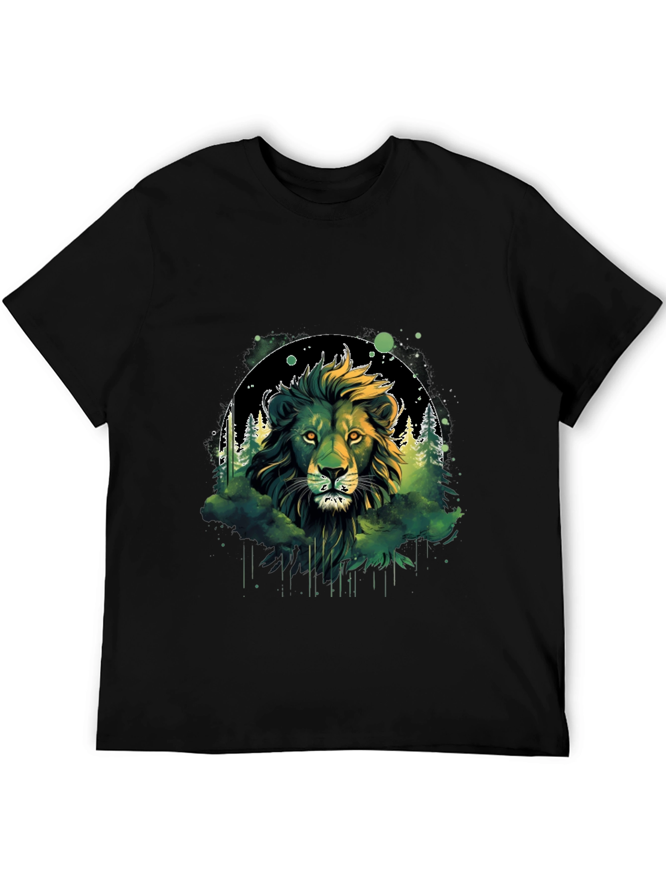Lion Forest Graphic Tee - Wildlife Design