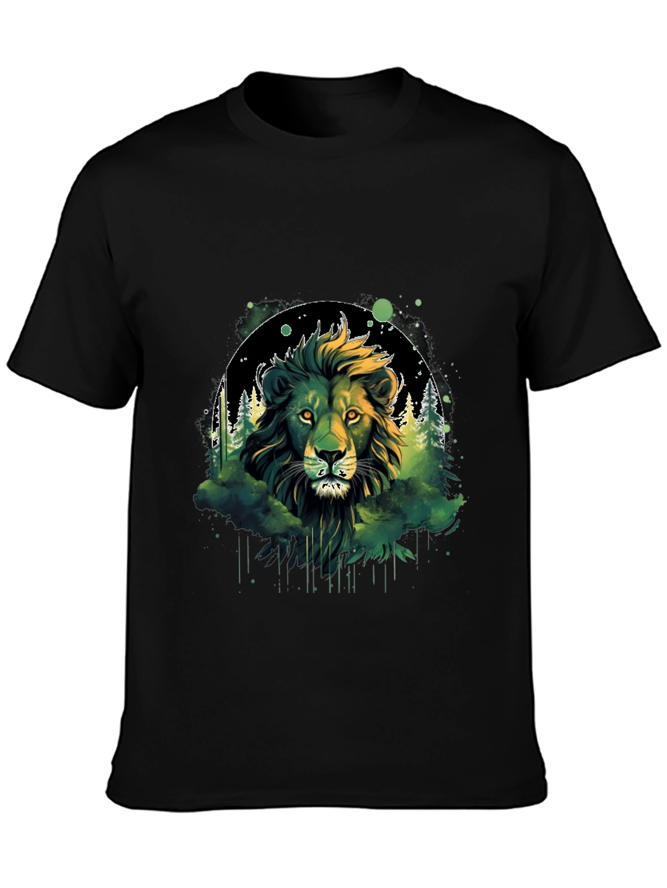 Lion Forest Graphic Tee - Wildlife Design