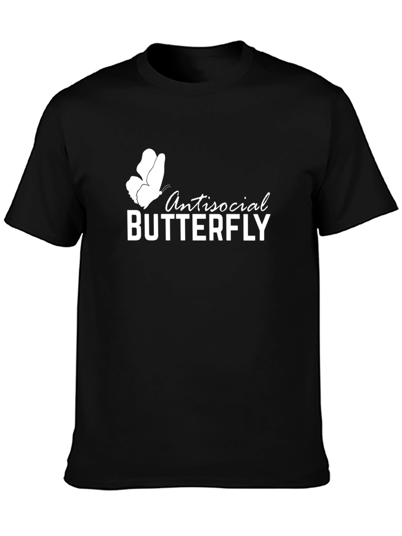 Antisocial Butterfly Graphic Tee - Black