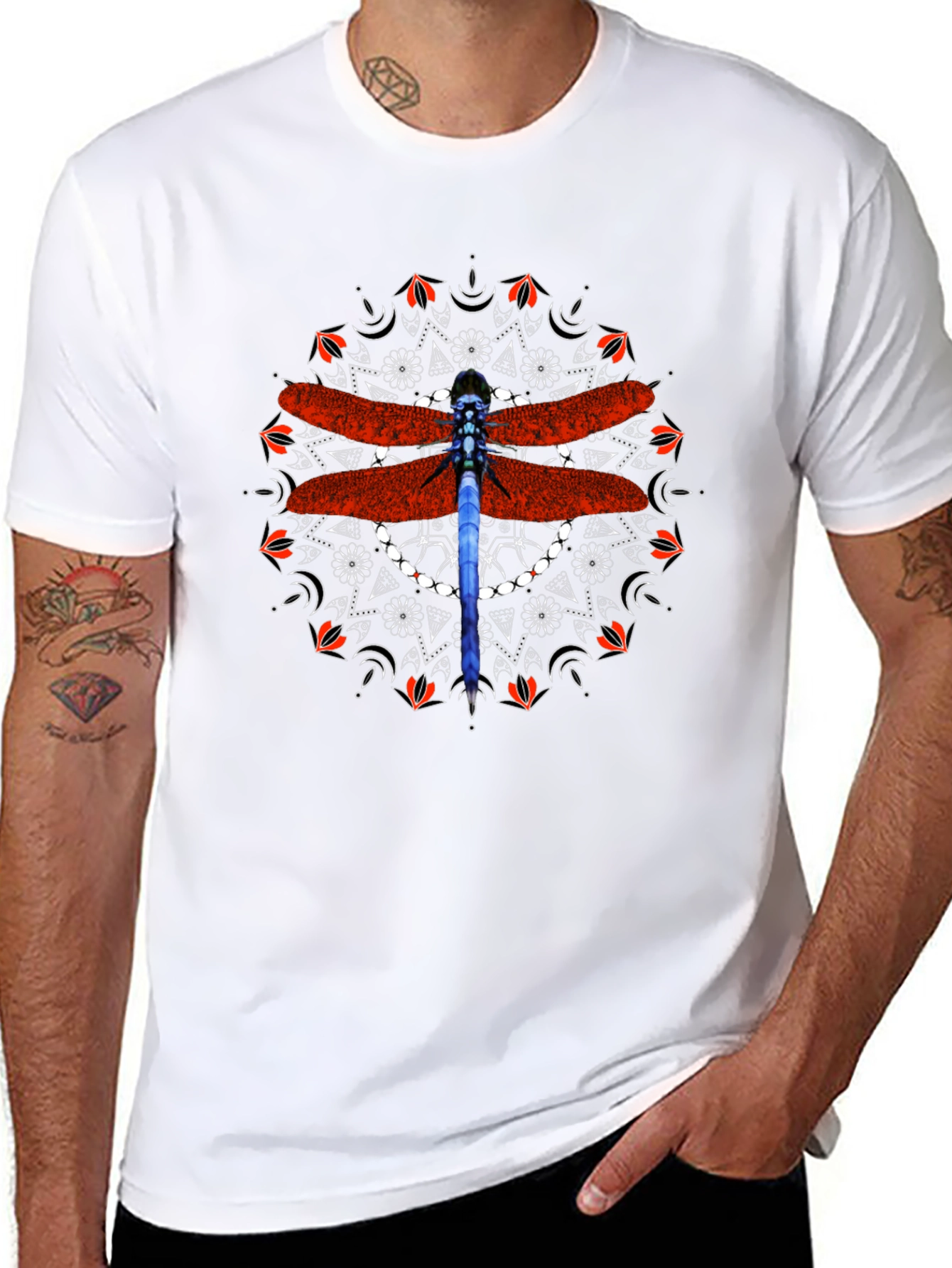 Dragonfly Mandala Graphic Tee