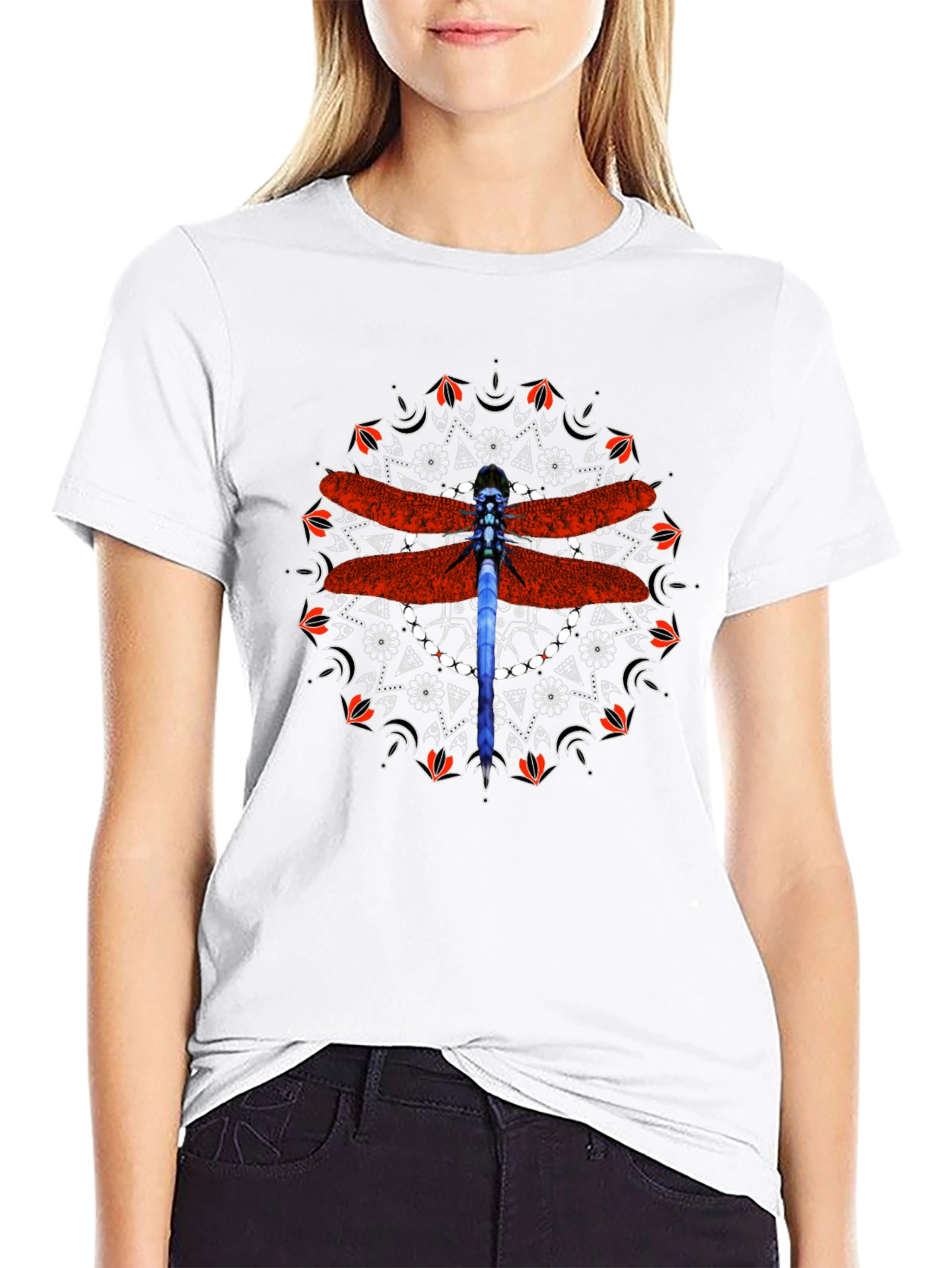 Dragonfly Mandala Graphic Tee