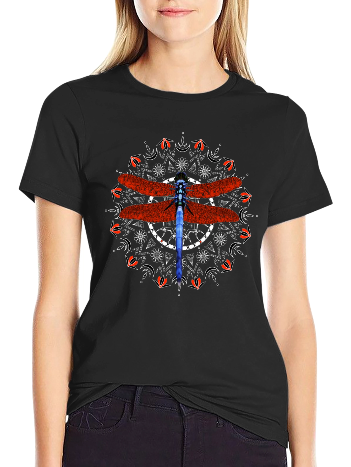 Dragonfly Mandala Graphic Tee