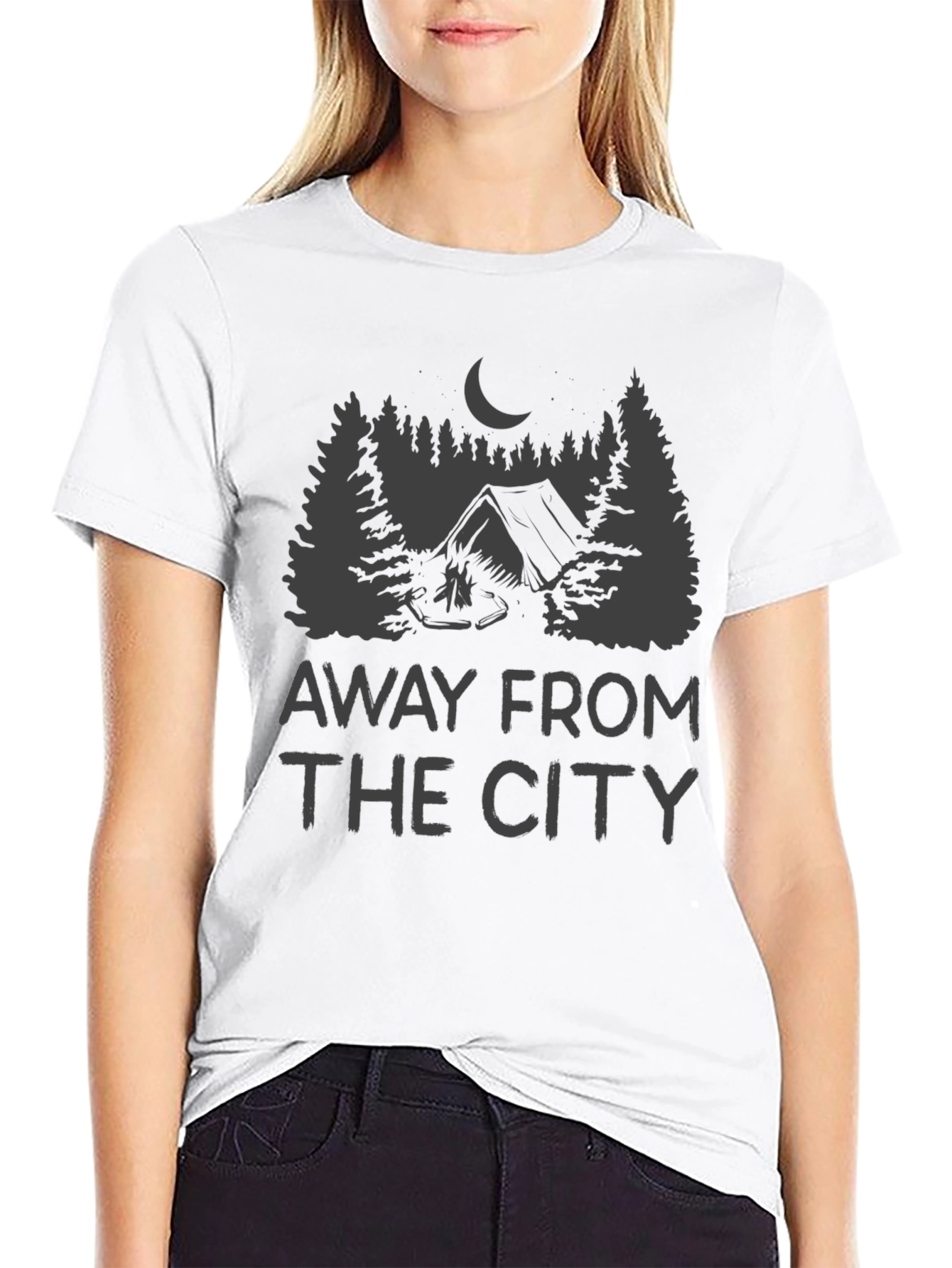 Away From the City Camping Graphic T-Shirt