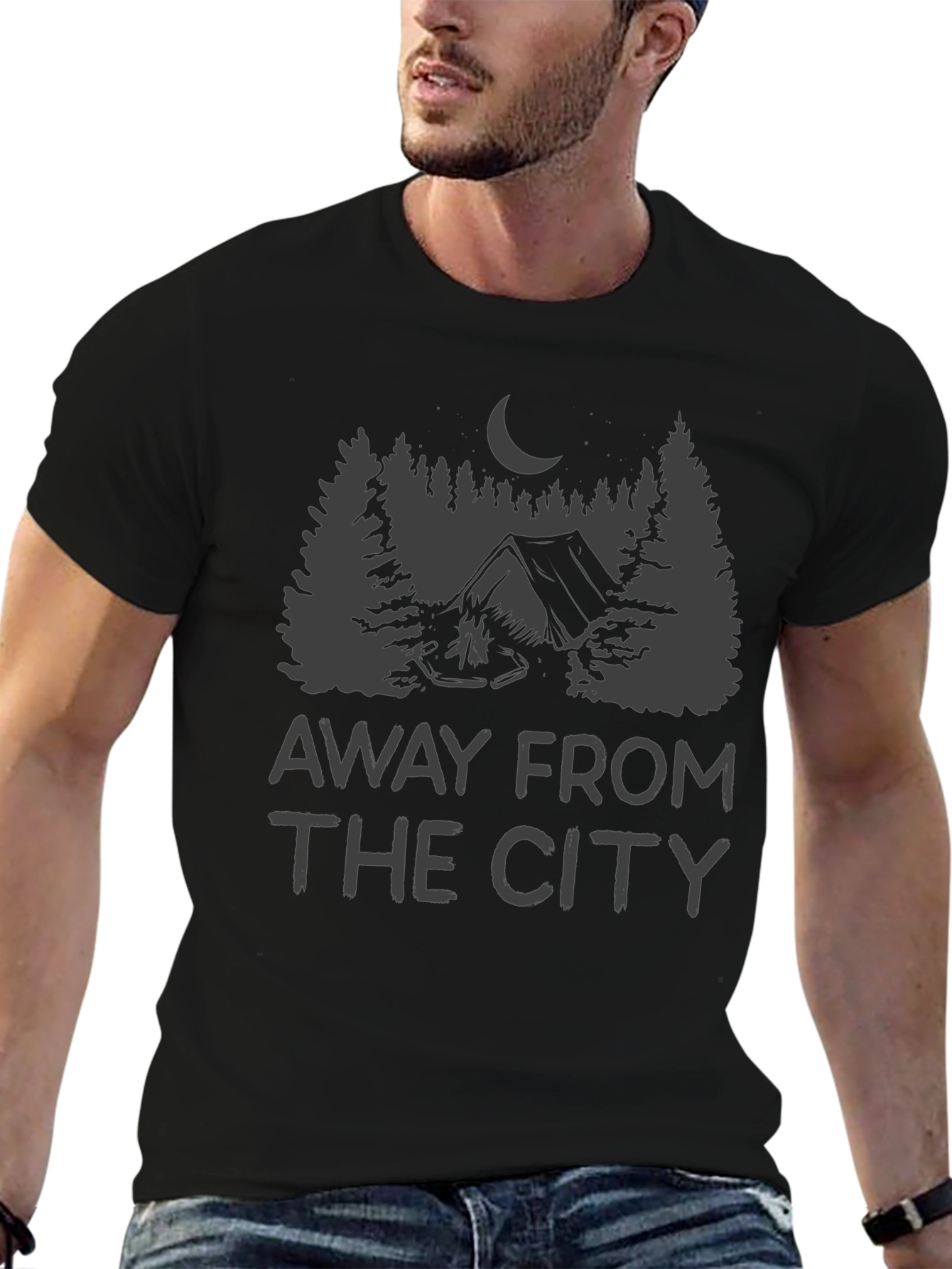 Away From the City Camping Graphic T-Shirt