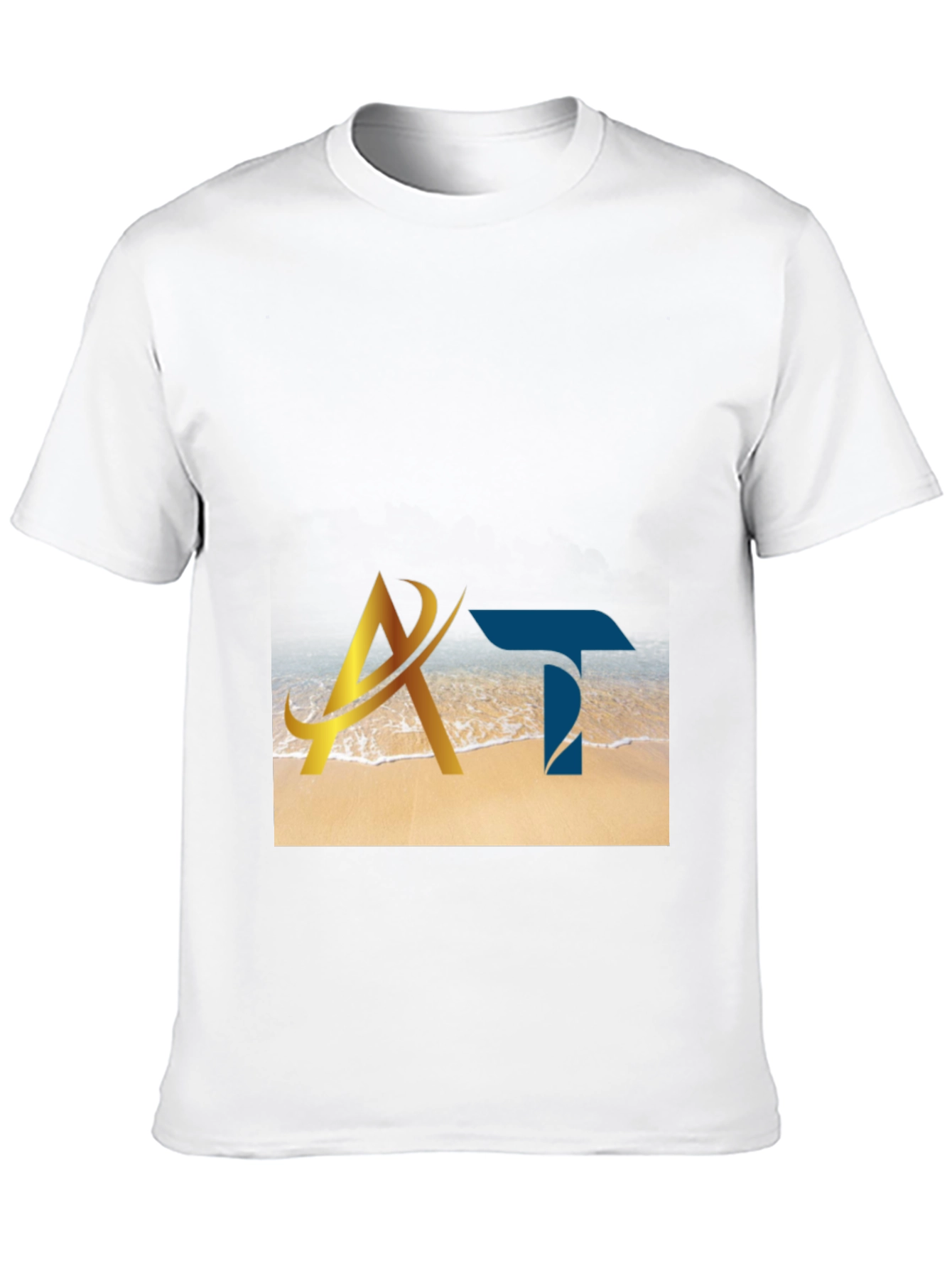 Stylish Black AT Logo T-Shirt