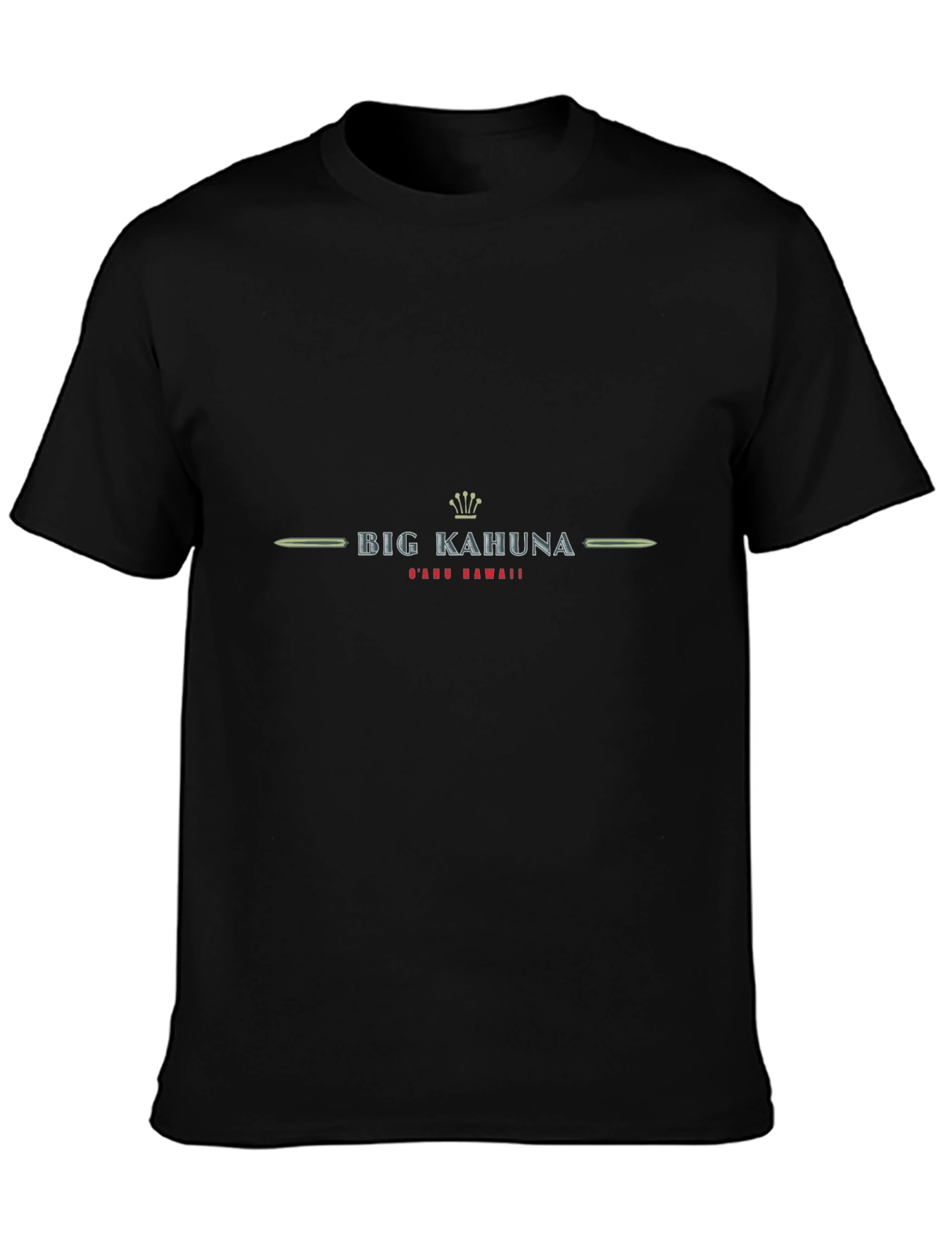 Big Kahuna Black T-Shirt - Oahu Hawaii Graphic Tee
