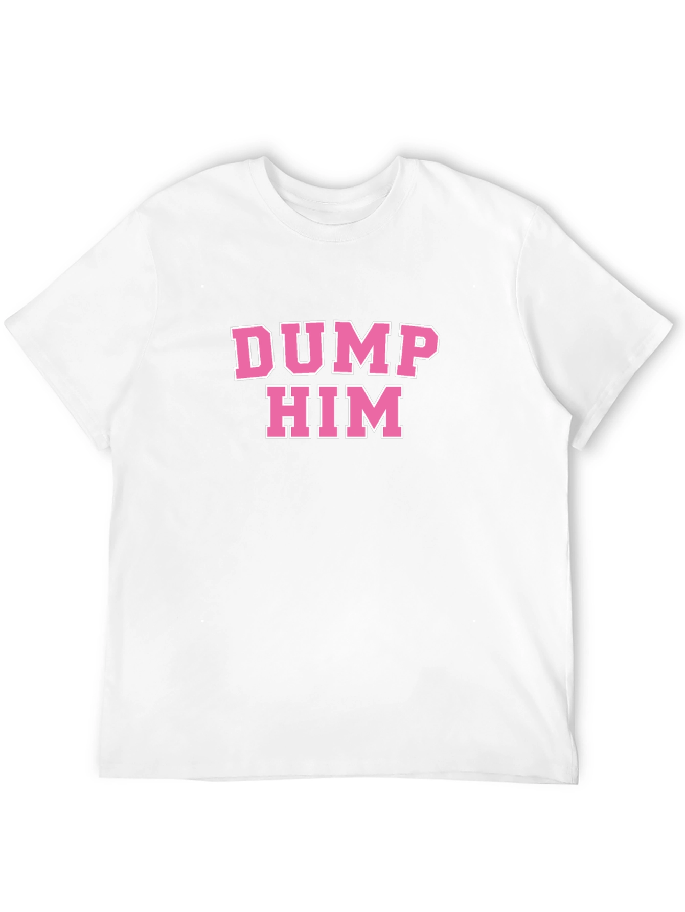 Dump Him Graphic Tee - Pink on Black