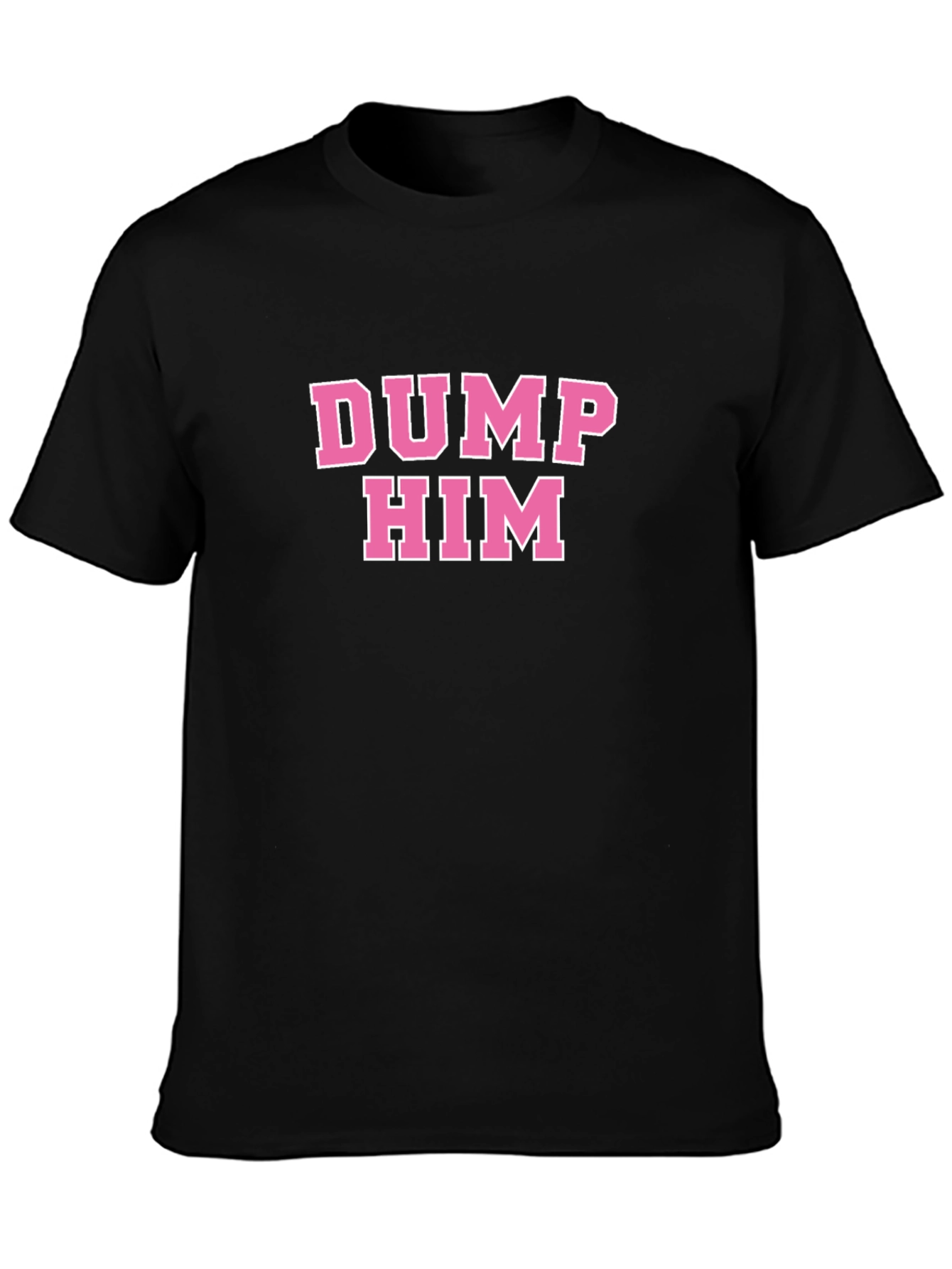 Dump Him Graphic Tee - Pink on Black