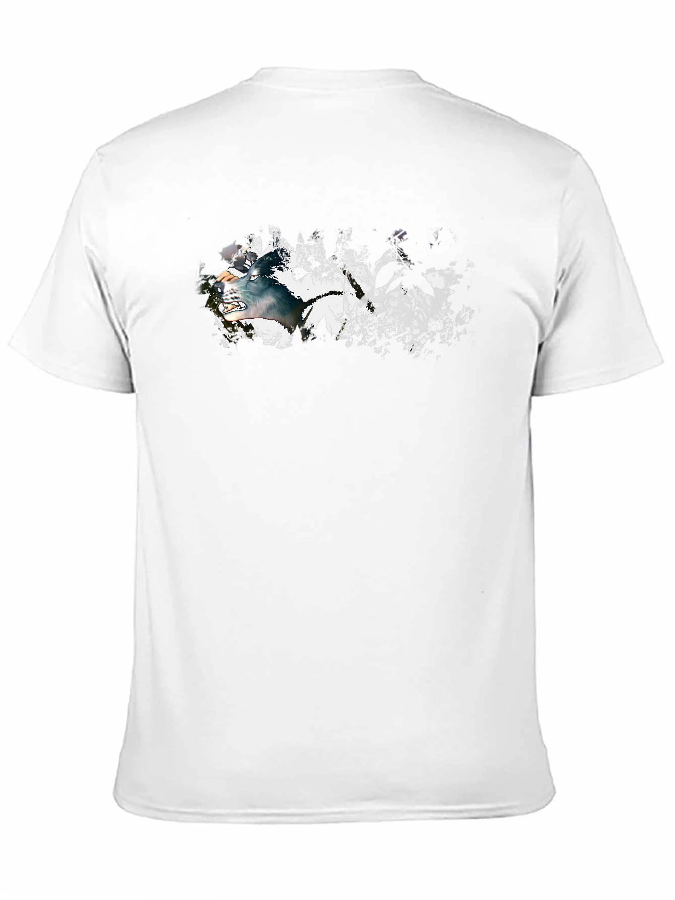 Wolf Graphic Print Black Tee