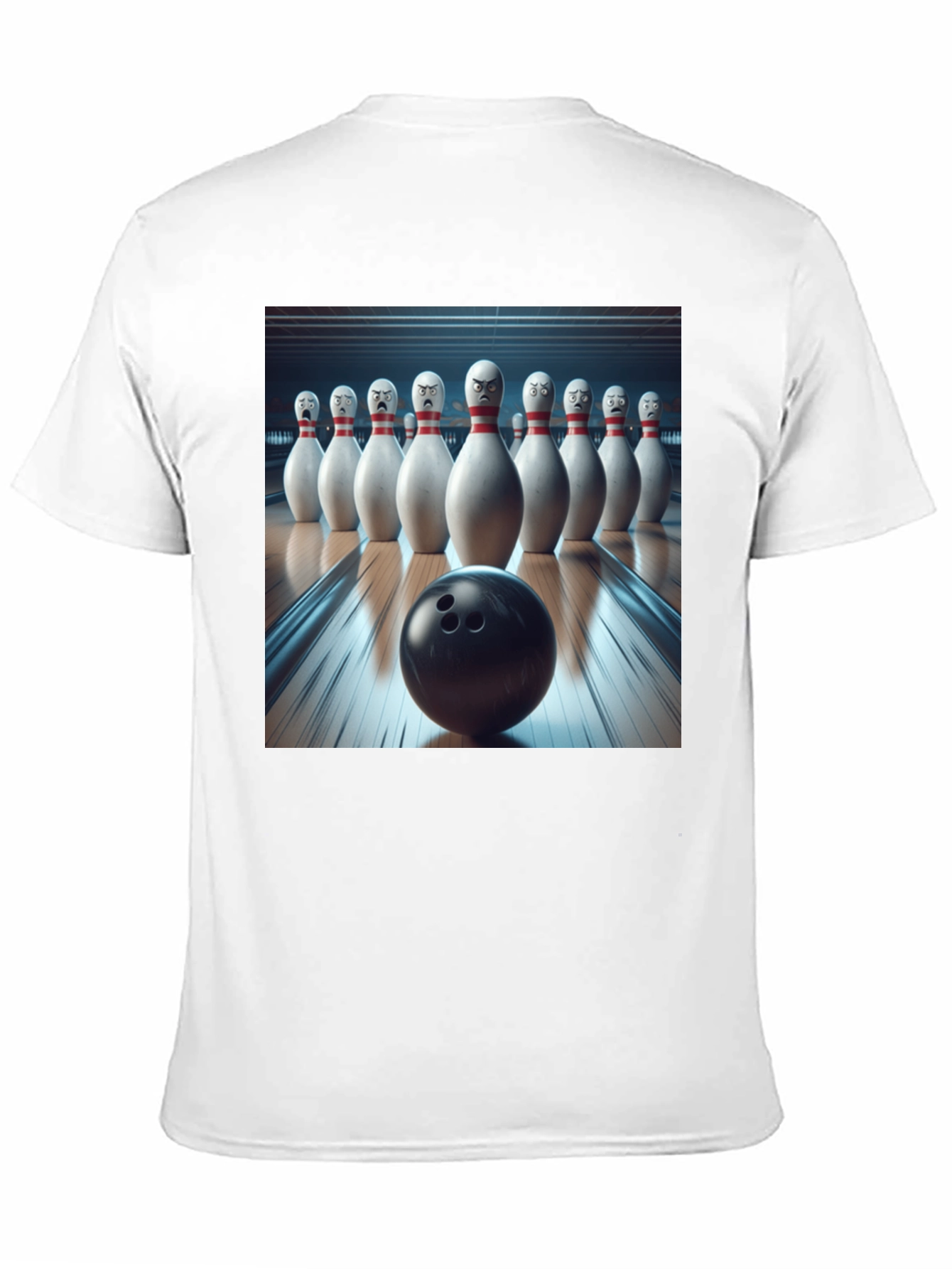 Angry Bowling Pins Graphic T-Shirt