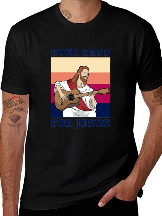 Rock Hard for Jesus Graphic Tee