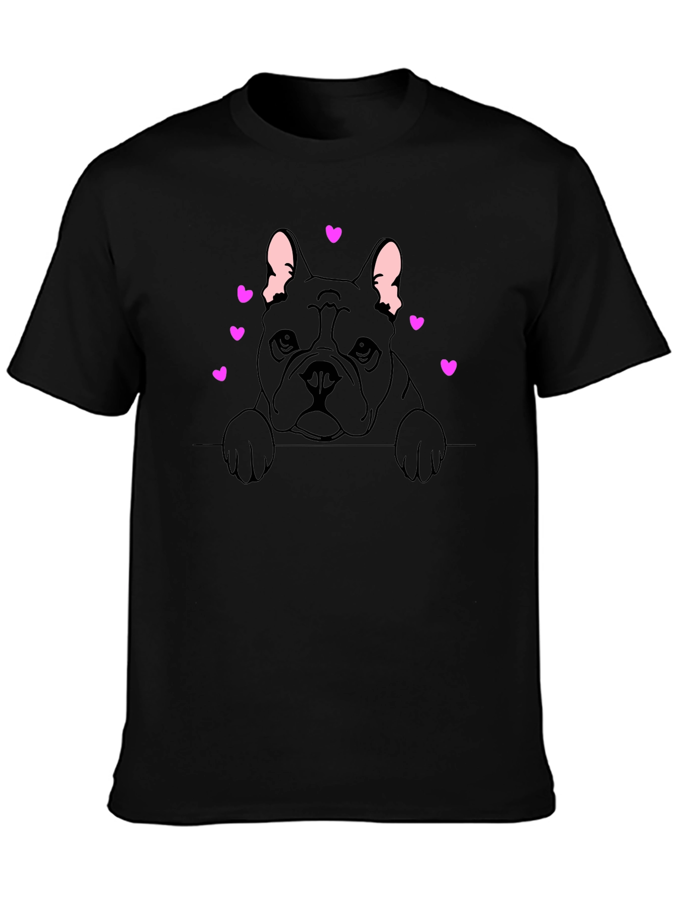 French Bulldog Heart T-Shirt - Cute Dog Lover Tee