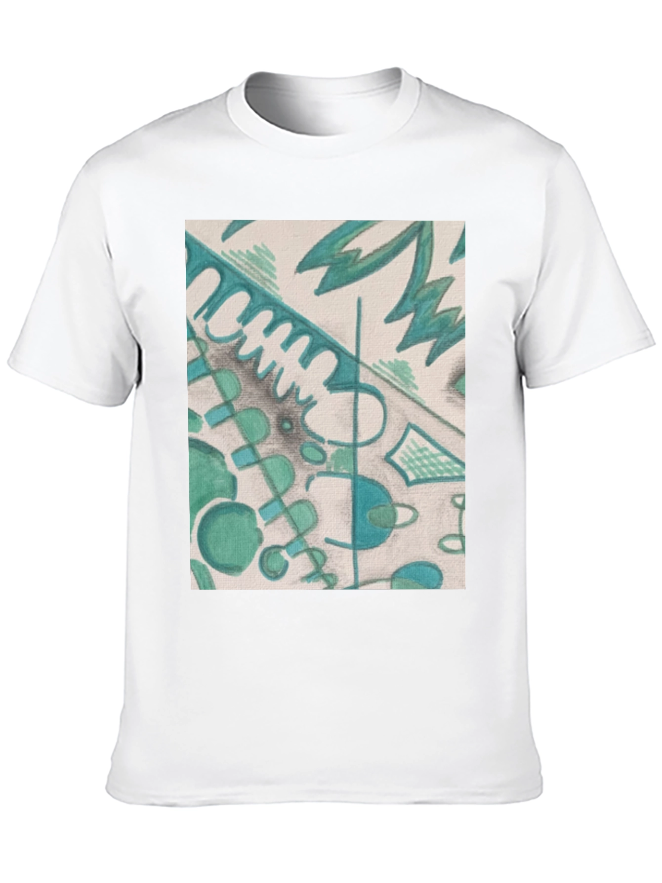 Abstract Art Graphic Tee - Stylish Black Unisex T-Shirt