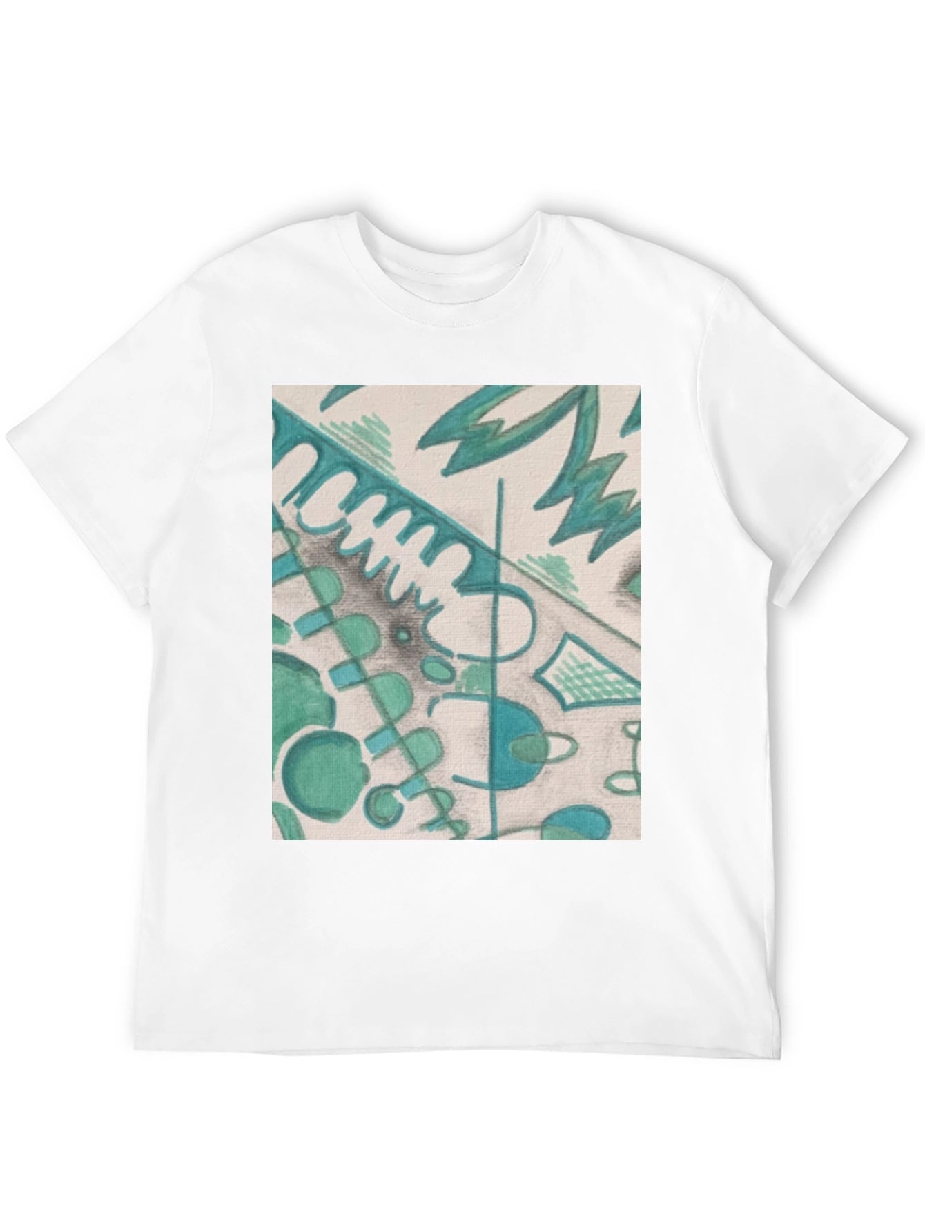 Abstract Art Graphic Tee - Stylish Black Unisex T-Shirt