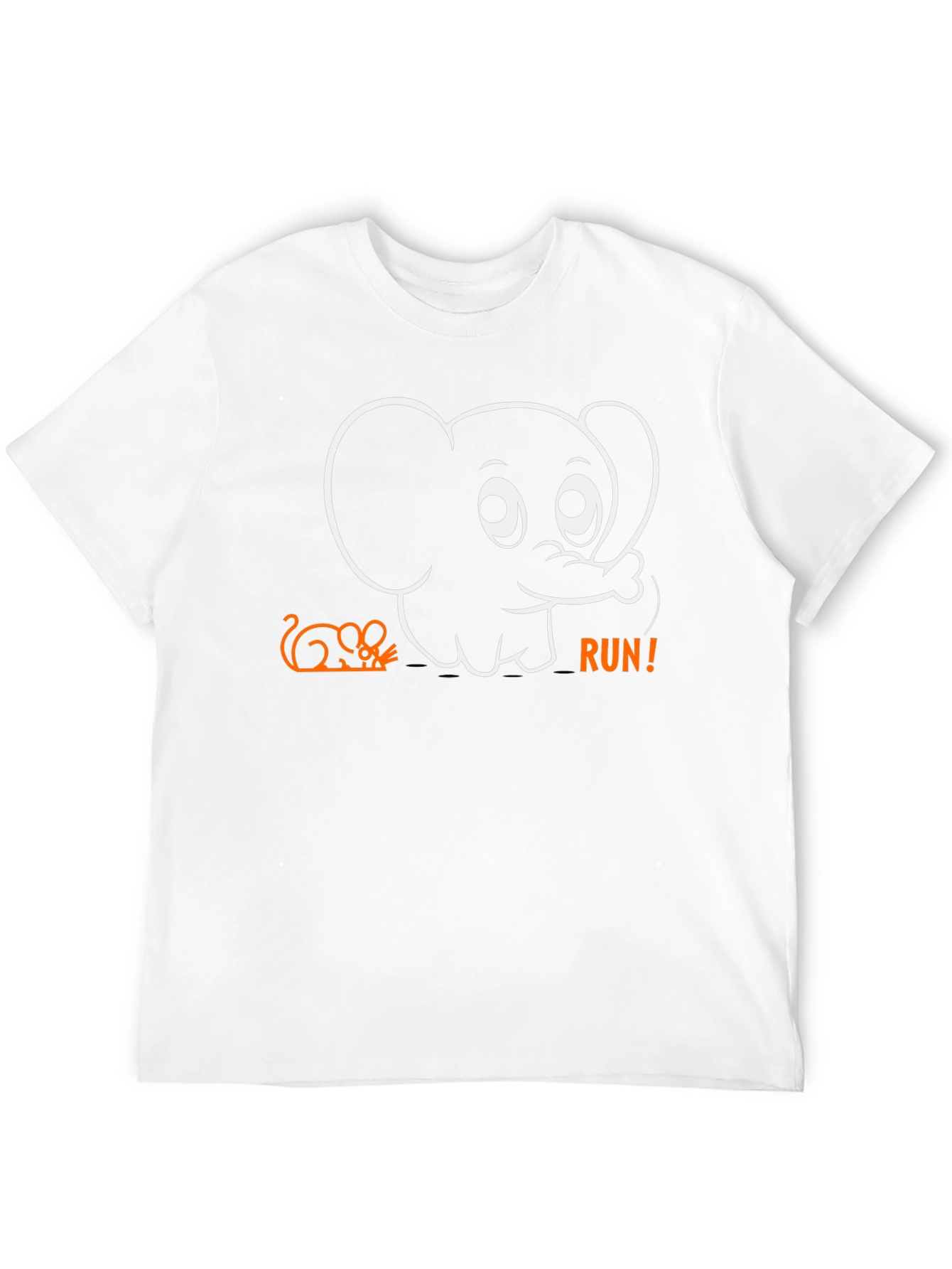 Run! Elephant & Mouse Graphic Tee - Black