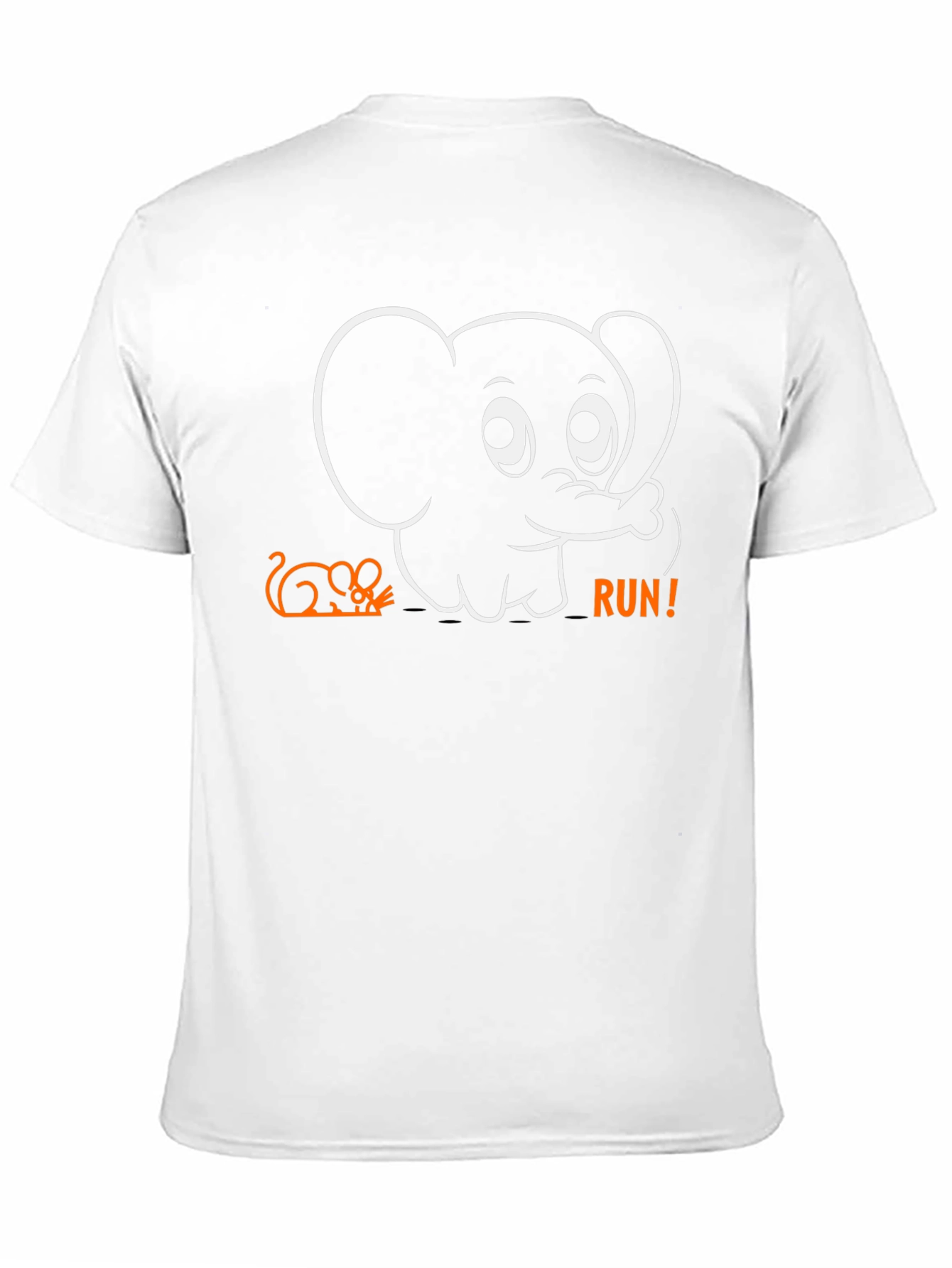 Run! Elephant & Mouse Graphic Tee - Black