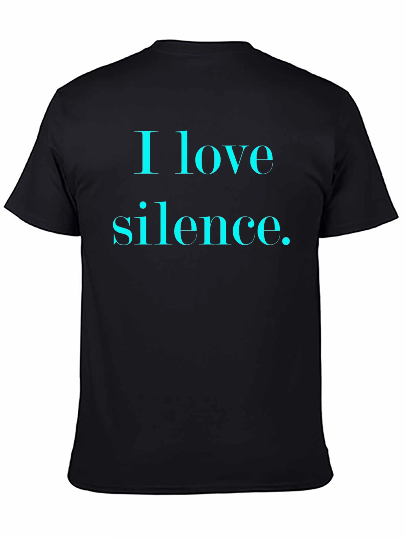 I Love Silence Graphic Tee - Black