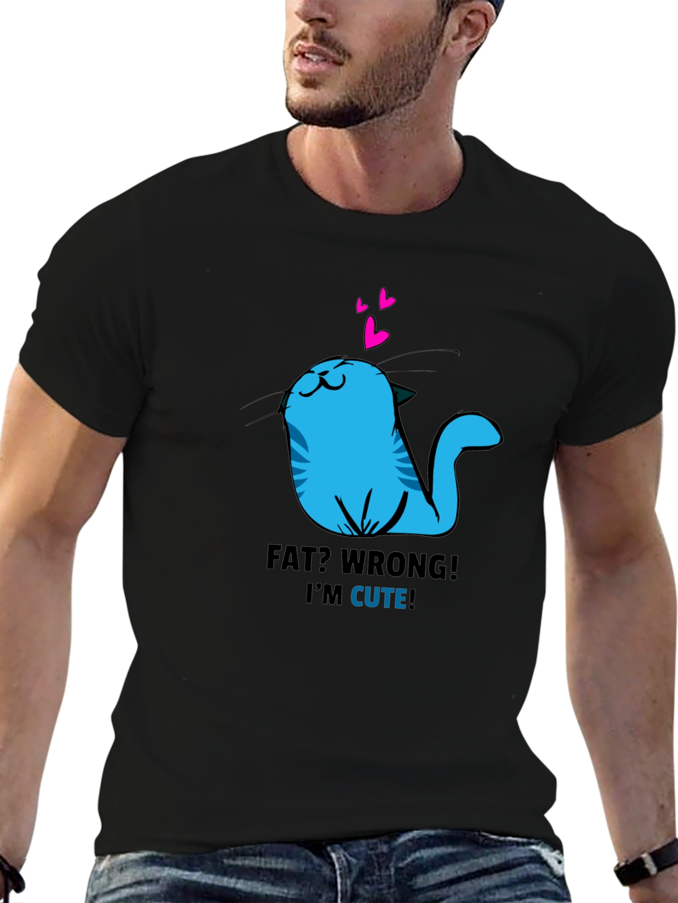 Cute Cat Graphic T-Shirt - Funny Kitten Tee