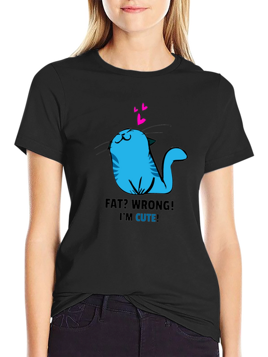 Cute Cat Graphic T-Shirt - Funny Kitten Tee