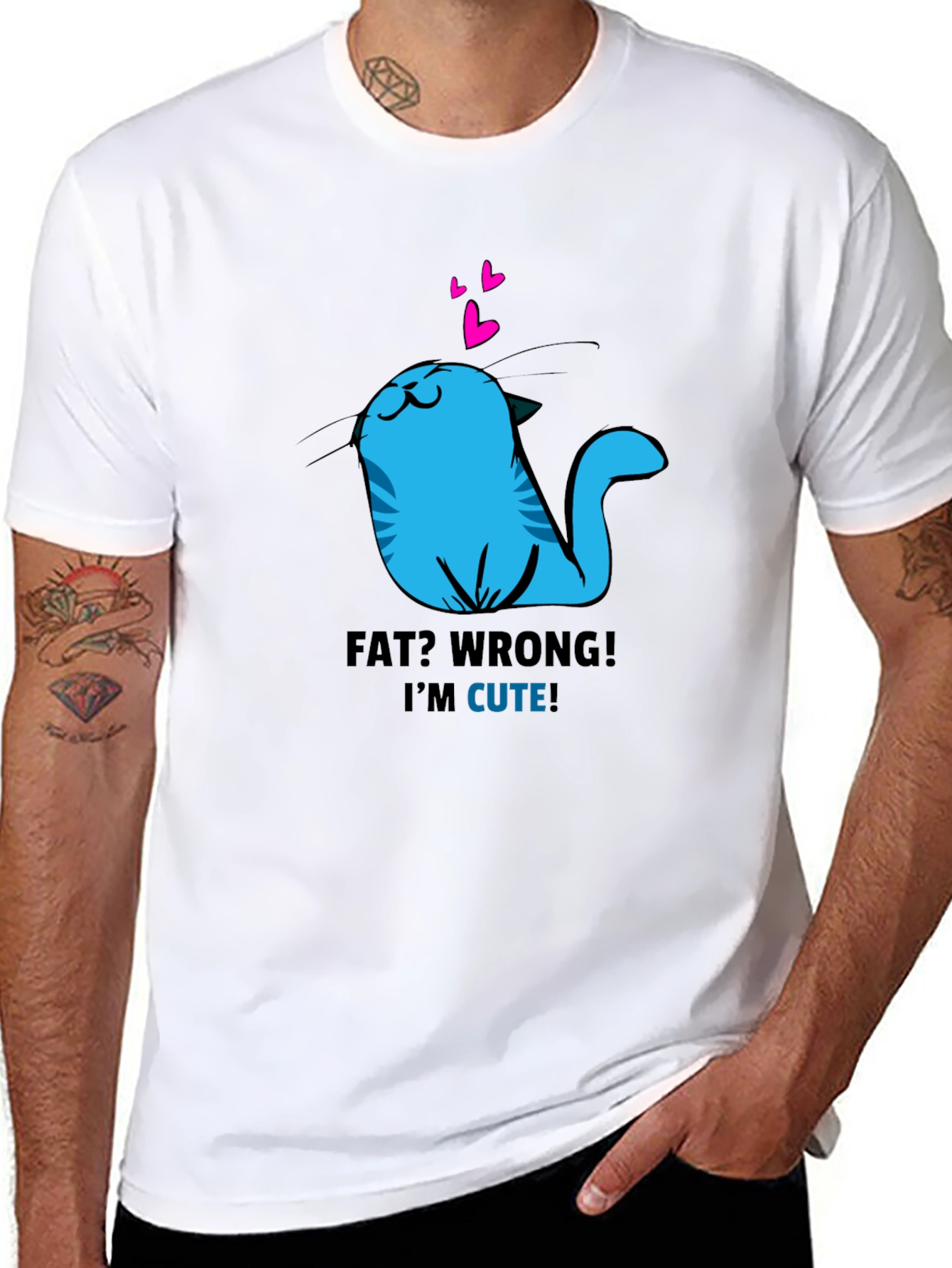 Cute Cat Graphic T-Shirt - Funny Kitten Tee