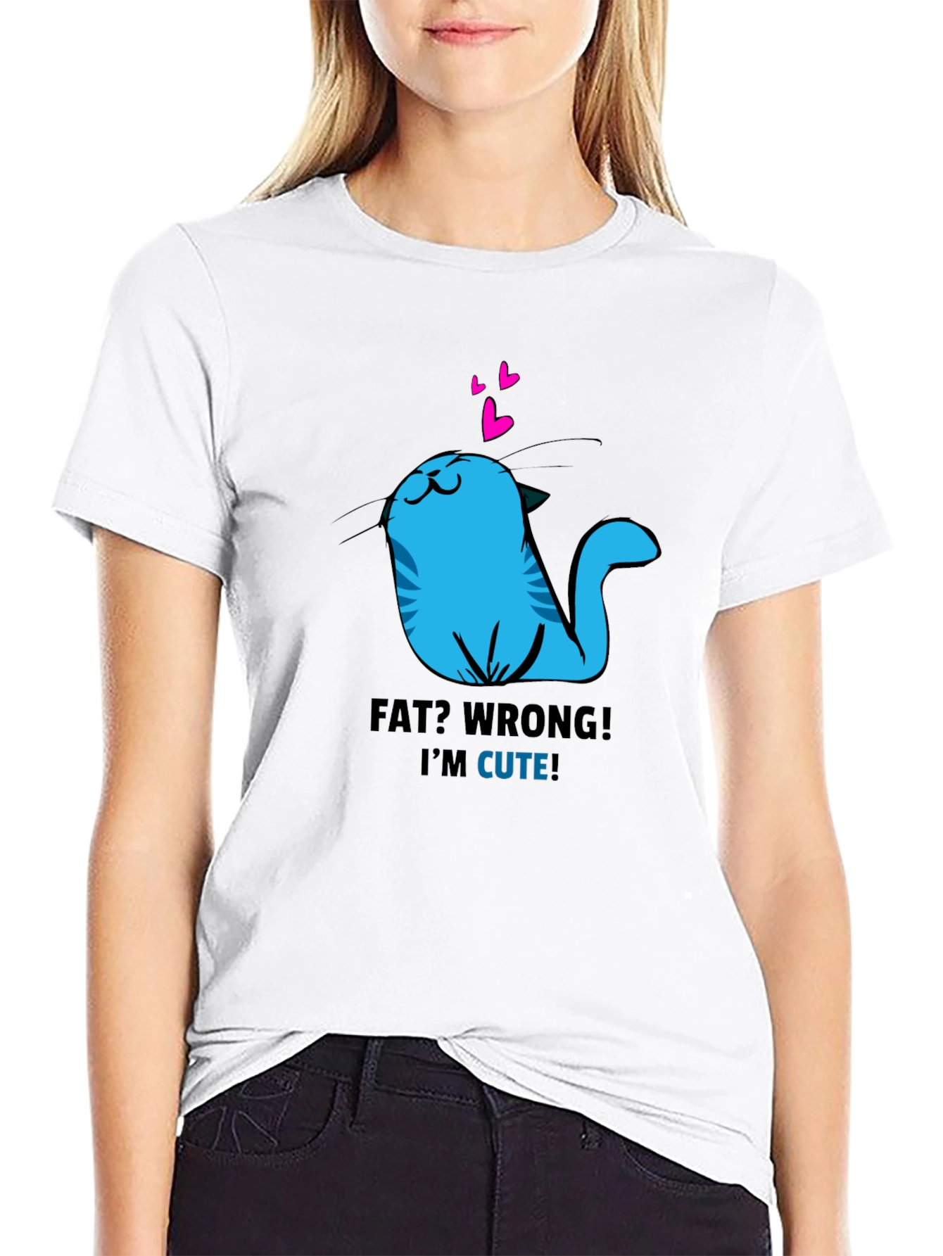 Cute Cat Graphic T-Shirt - Funny Kitten Tee