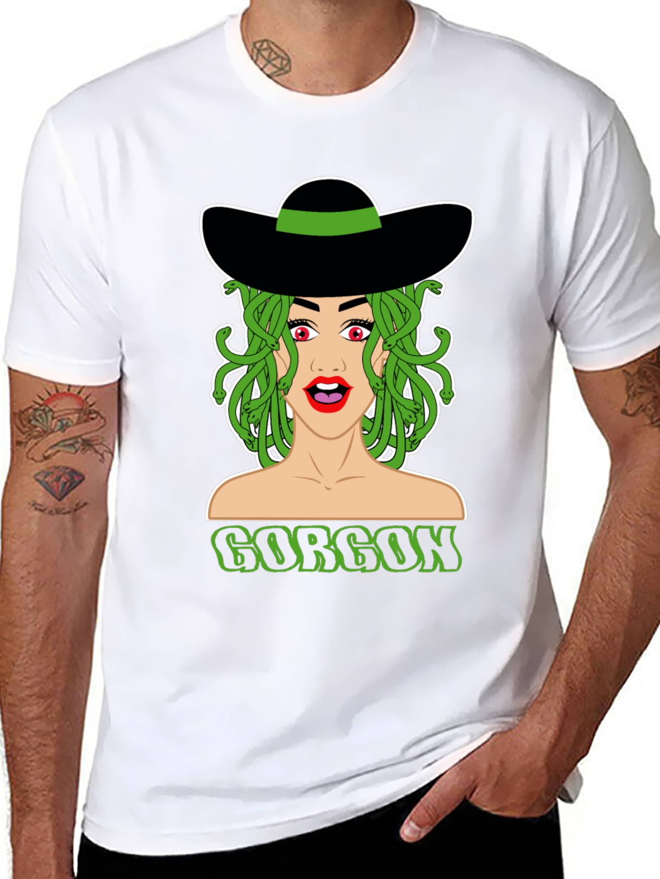 Medusa Gorgon Graphic Tee - Black Cotton T-Shirt