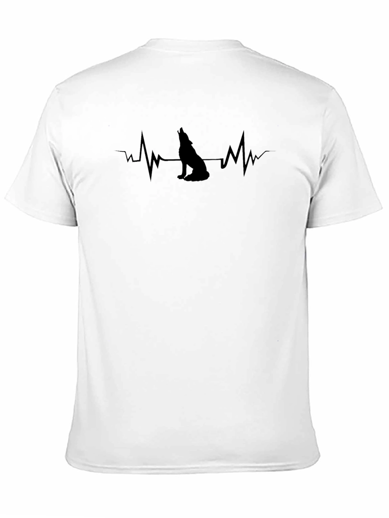 Wolf Heartbeat Graphic Tee - Black