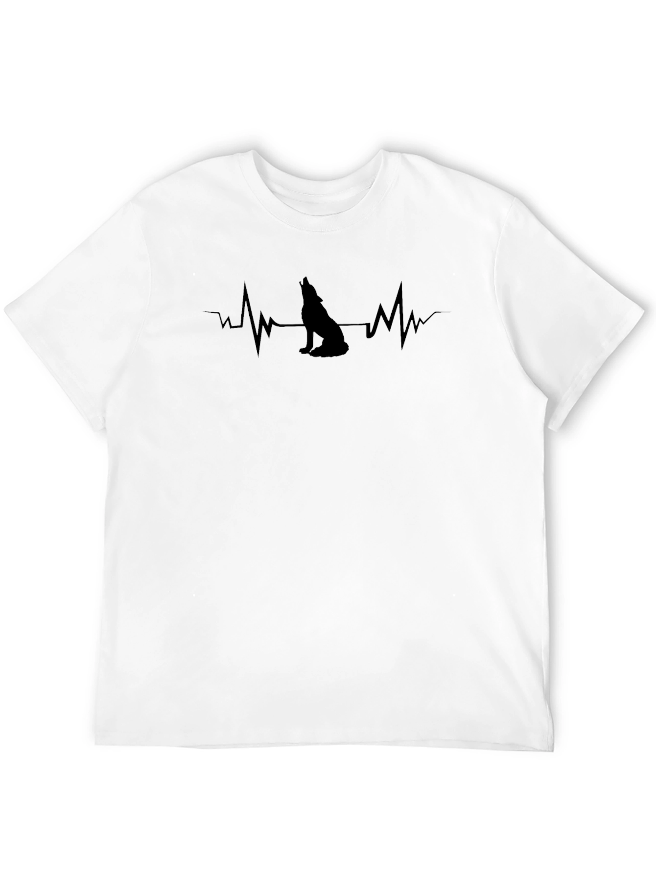 Wolf Heartbeat Graphic Tee - Black