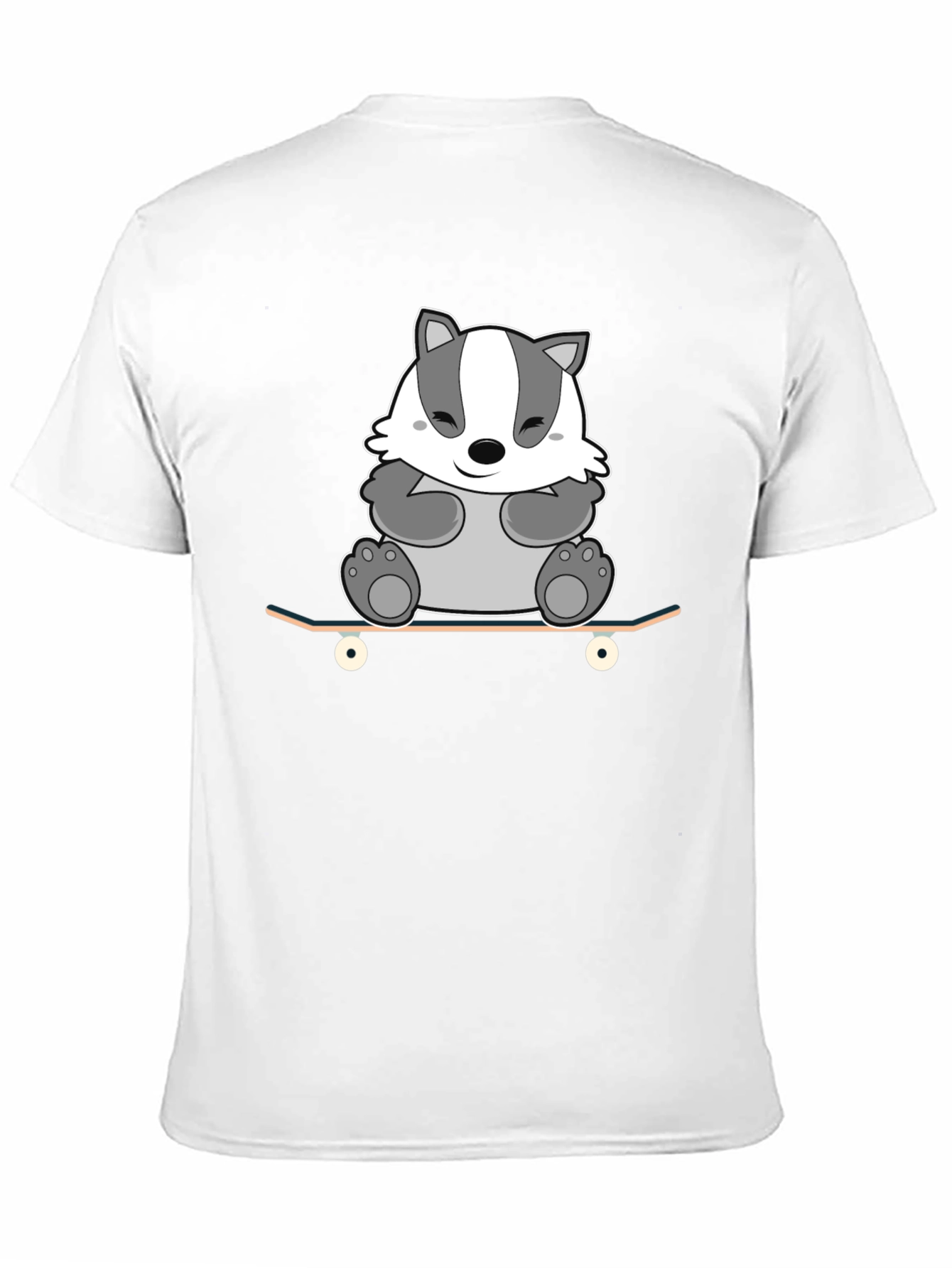 Badger Skateboarder Tee - Cool Cartoon Graphic Shirt