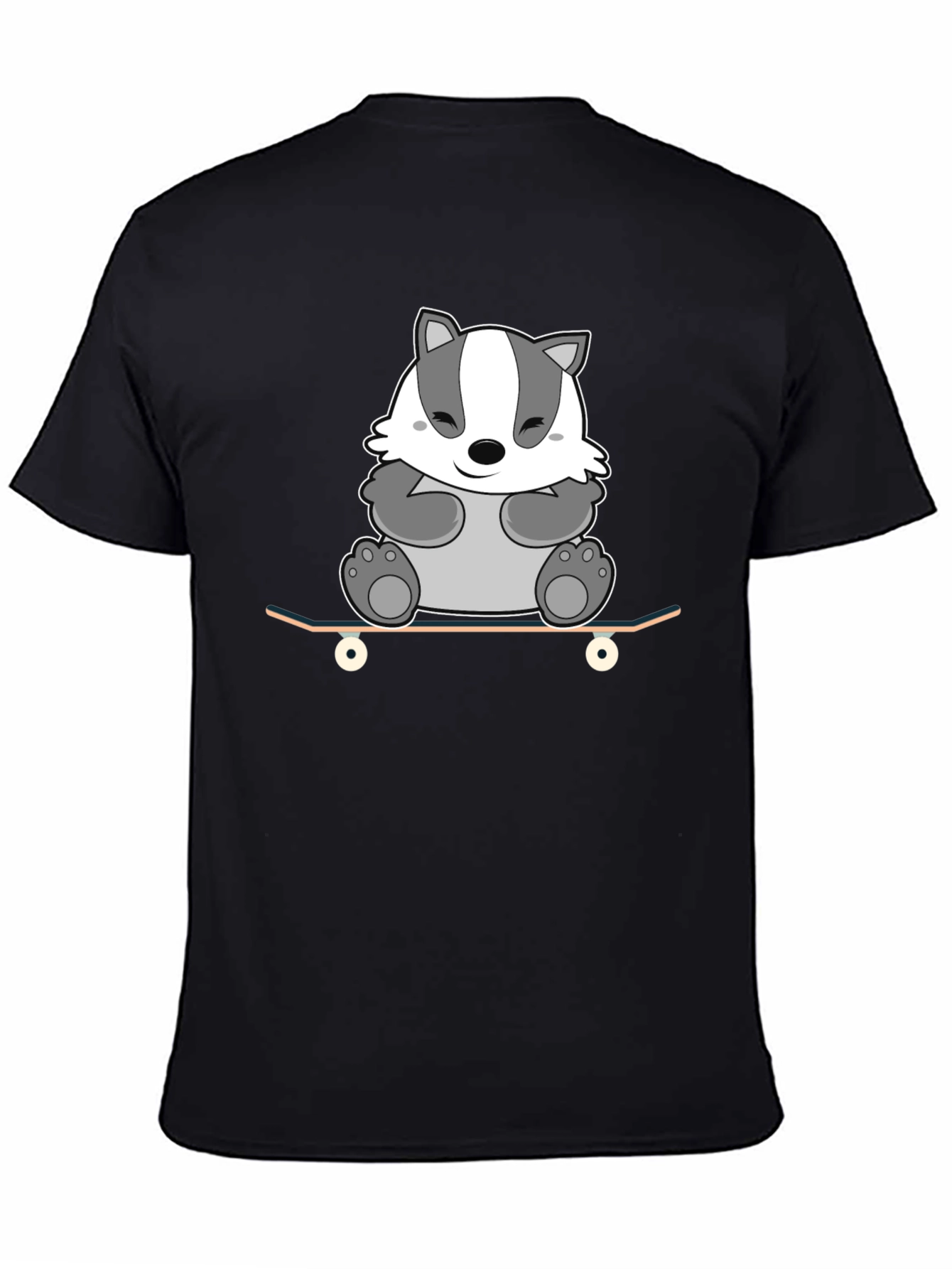 Badger Skateboarder Tee - Cool Cartoon Graphic Shirt