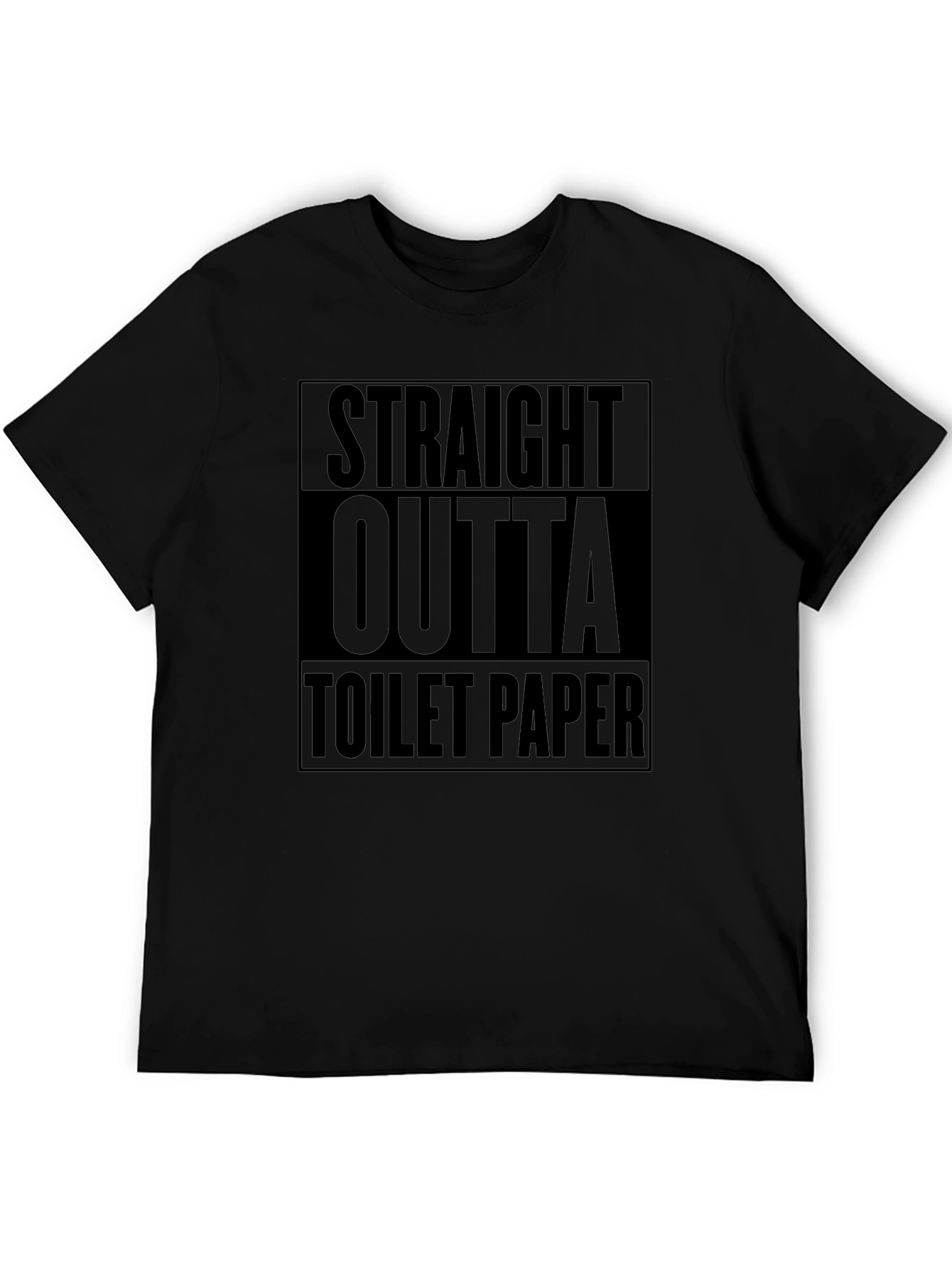 Straight Outta Toilet Paper Black Humor Tee