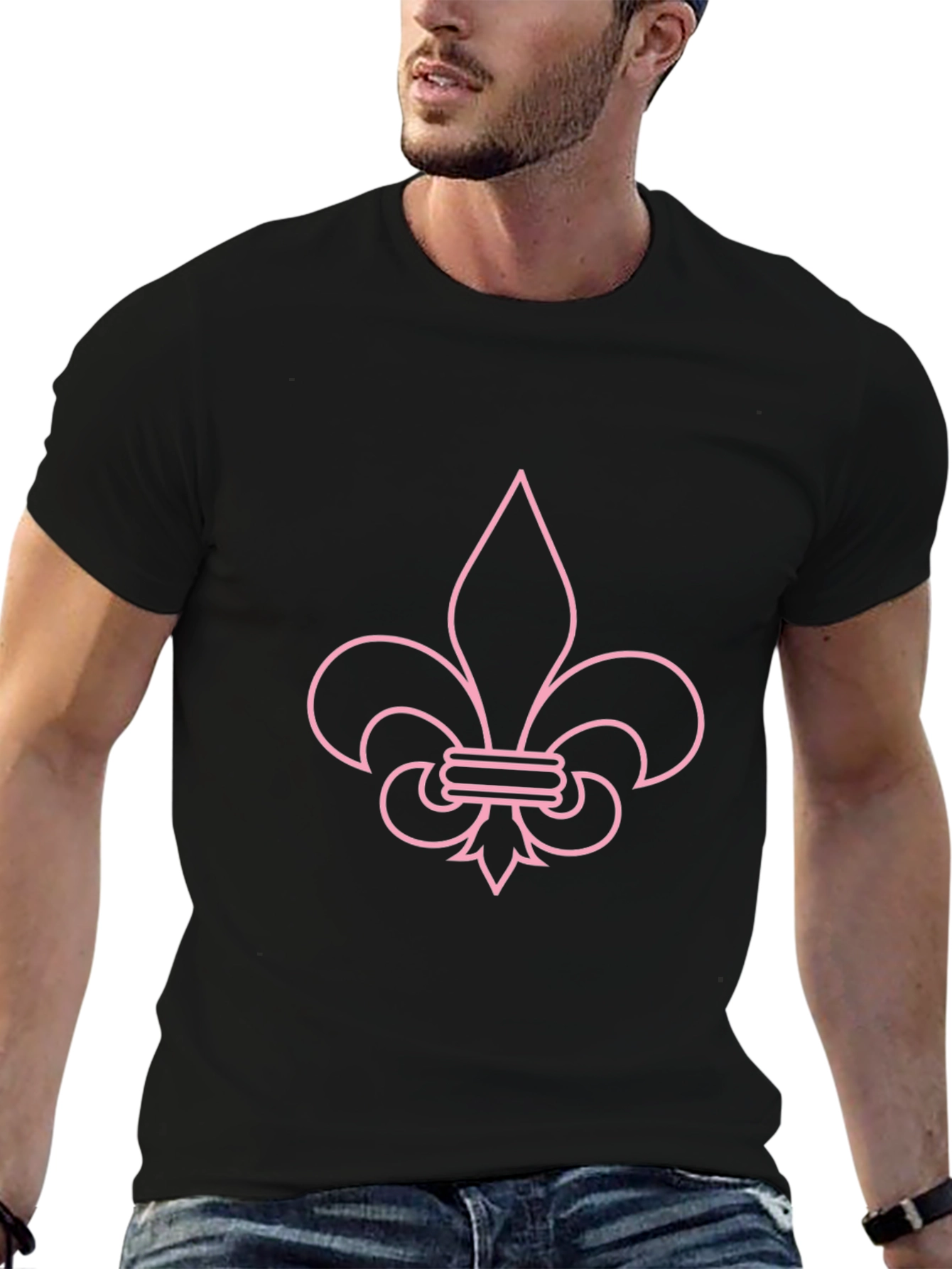 Pink Fleur-de-lis Graphic Tee