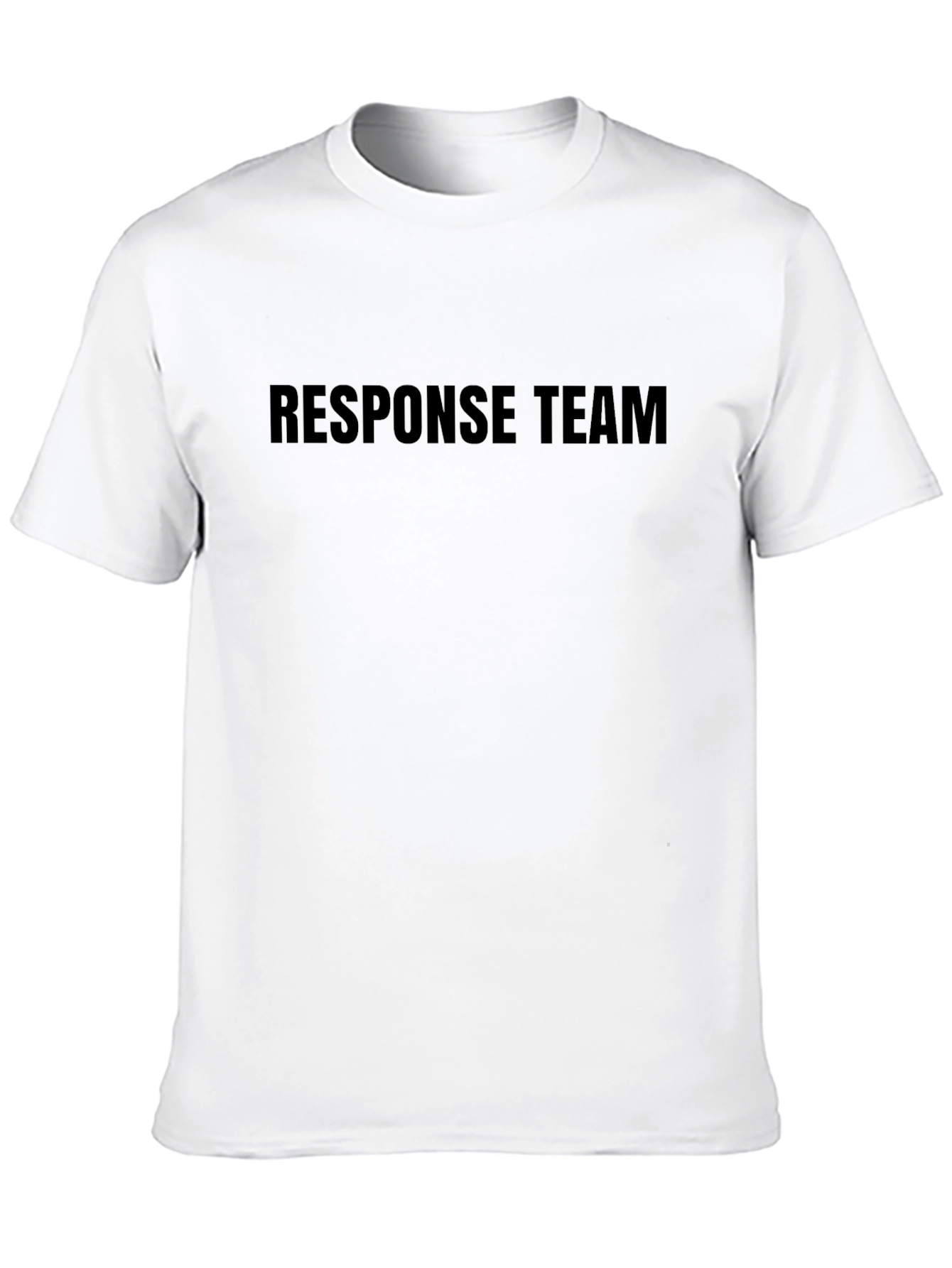 Response Team Black Crew Neck Cotton T-Shirt