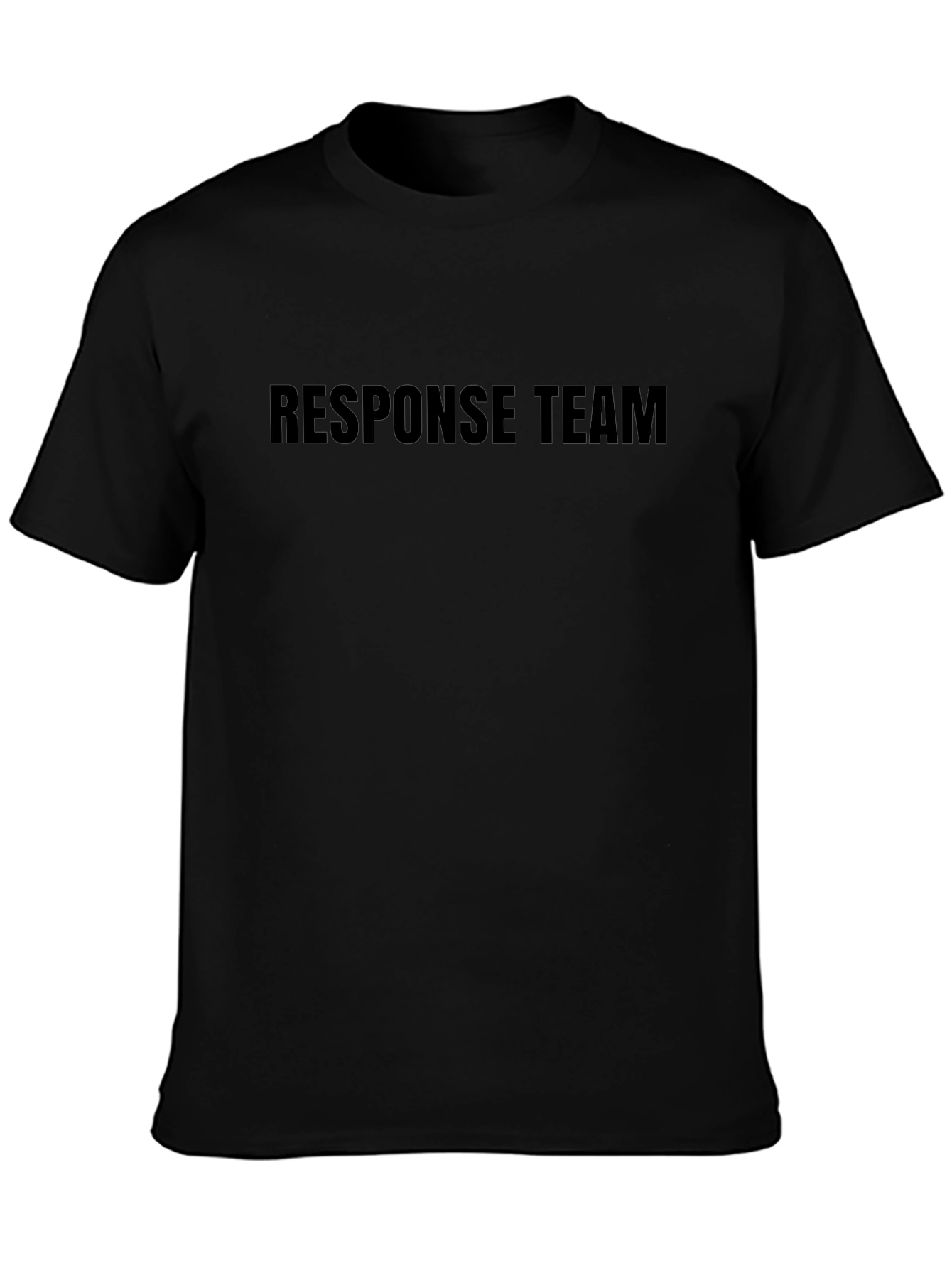 Response Team Black Crew Neck Cotton T-Shirt