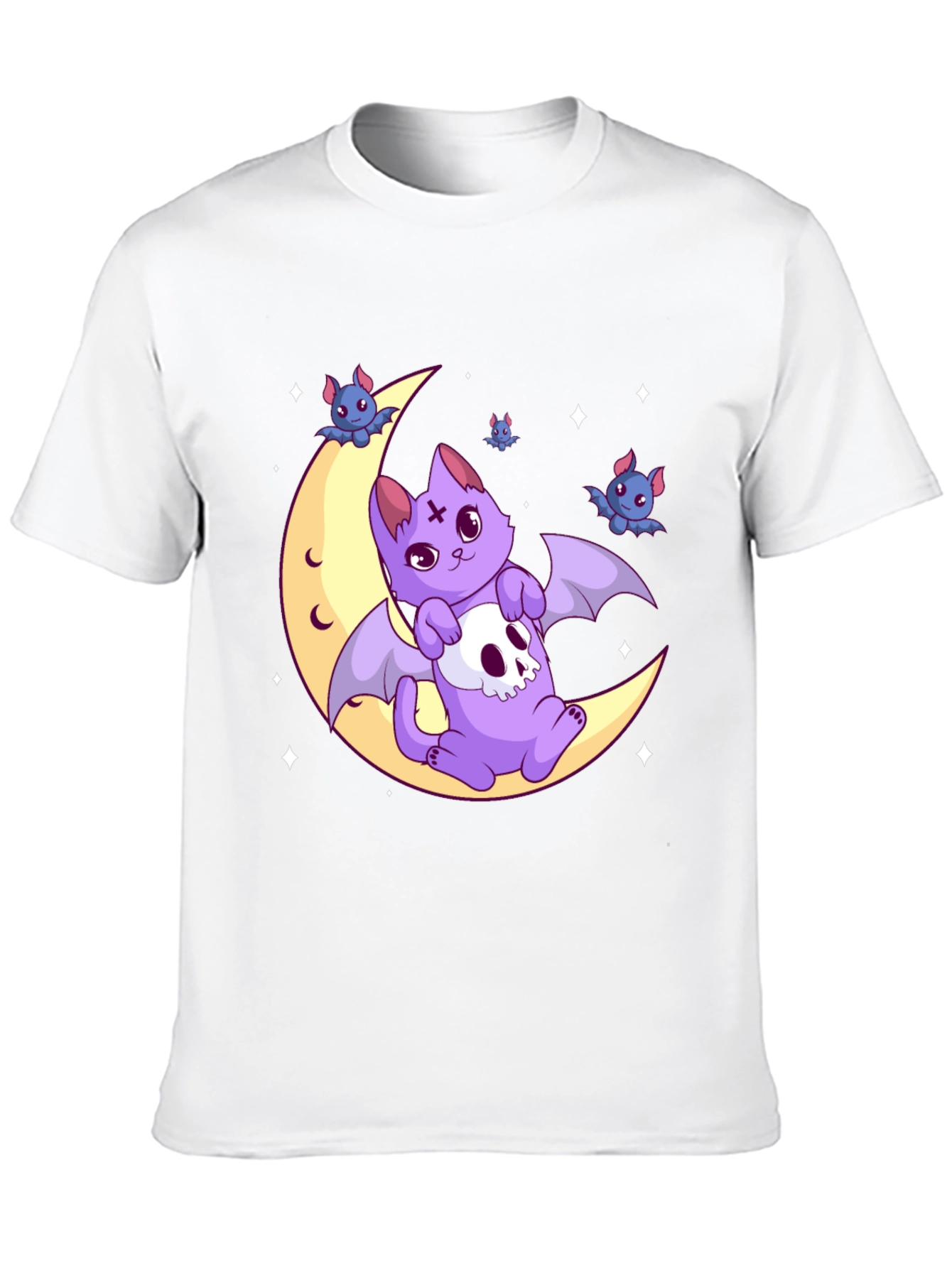 Gothic Bat Cat Moon T-Shirt