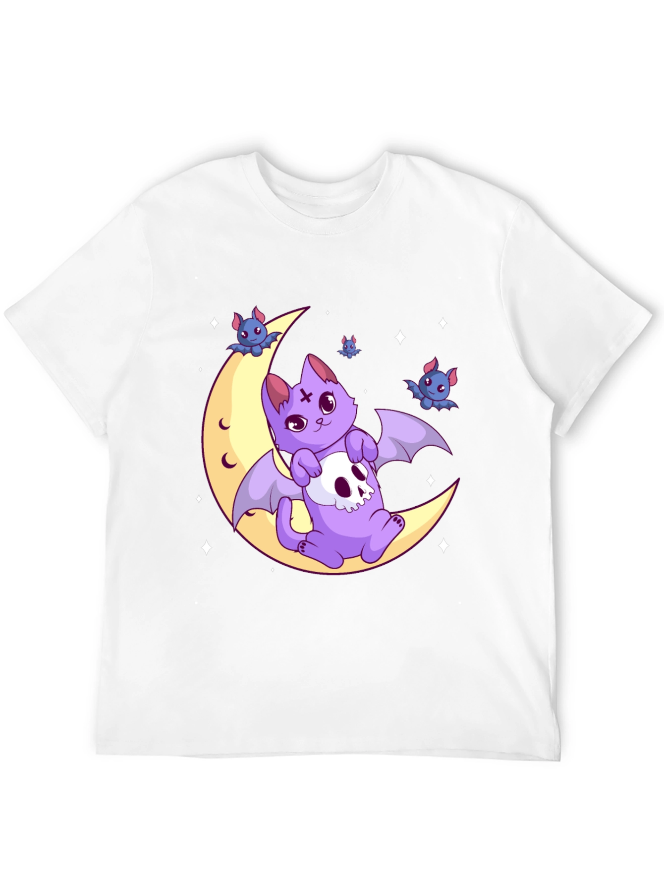 Gothic Bat Cat Moon T-Shirt