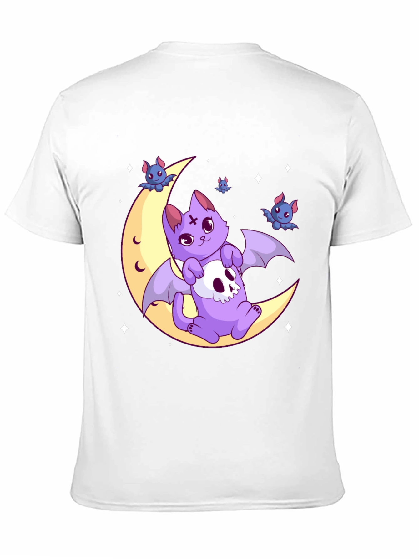 Gothic Bat Cat Moon T-Shirt