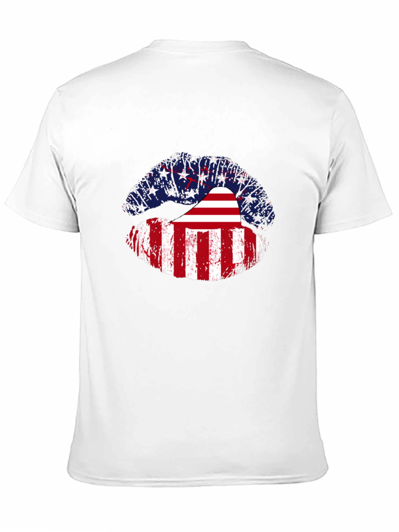 USA Flag Lips Graphic Tee - Patriotic Pride