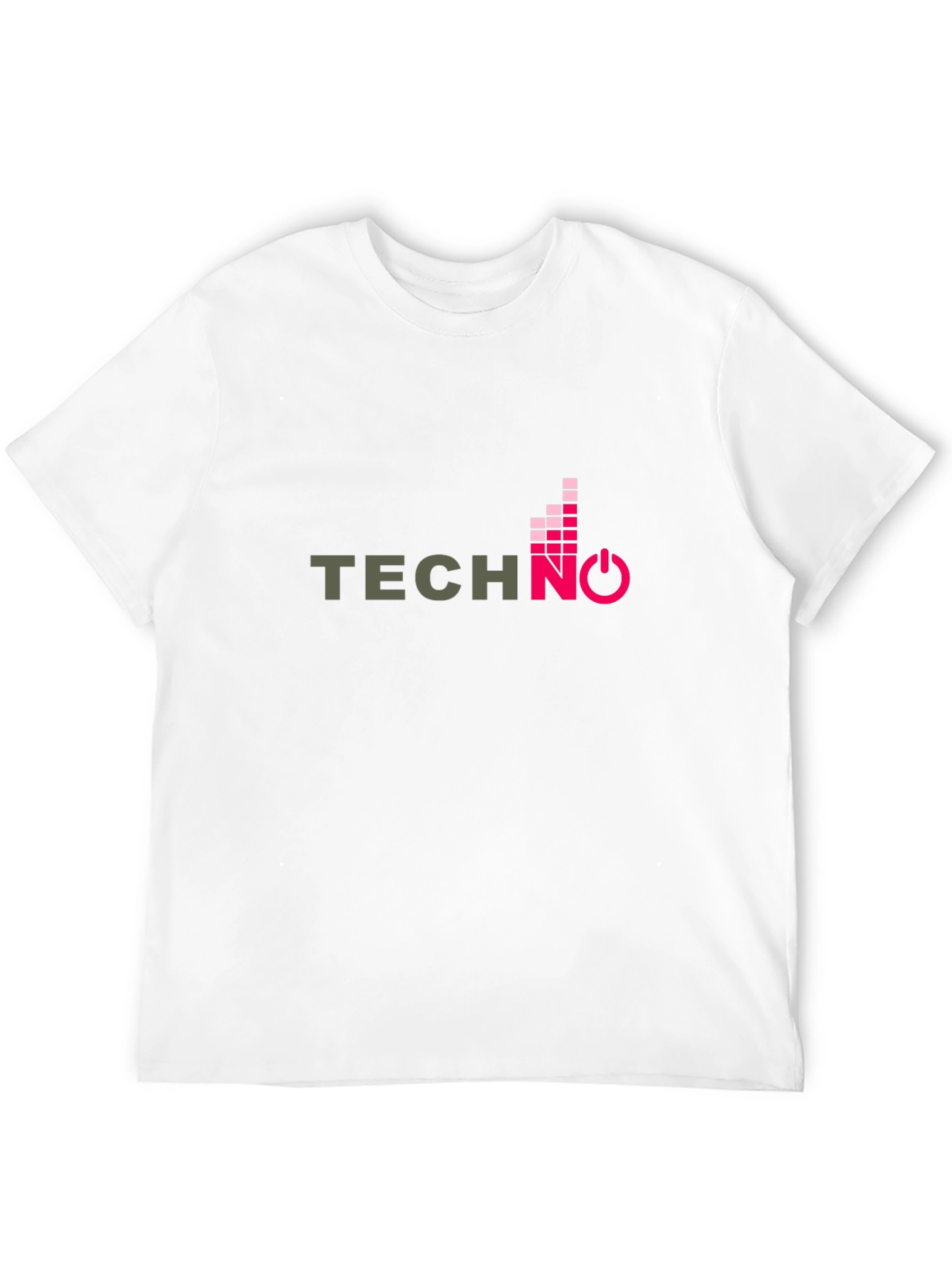 Techno Music Graphic Print Black T-Shirt