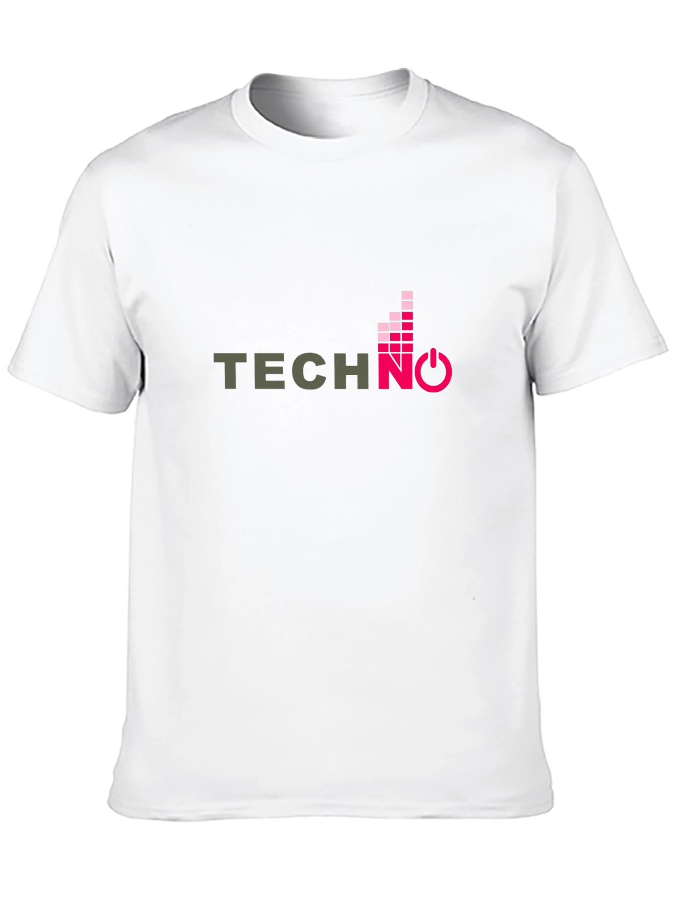 Techno Music Graphic Print Black T-Shirt