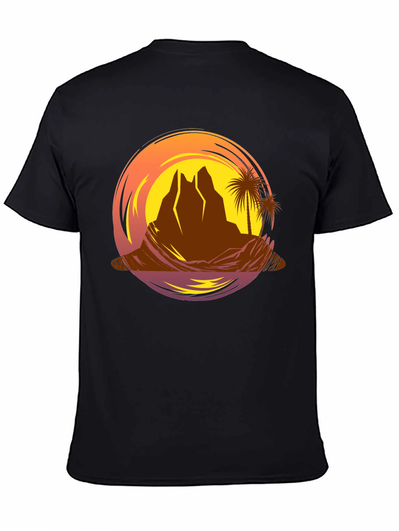 Sunset Desert Island T-Shirt - Graphic Tee