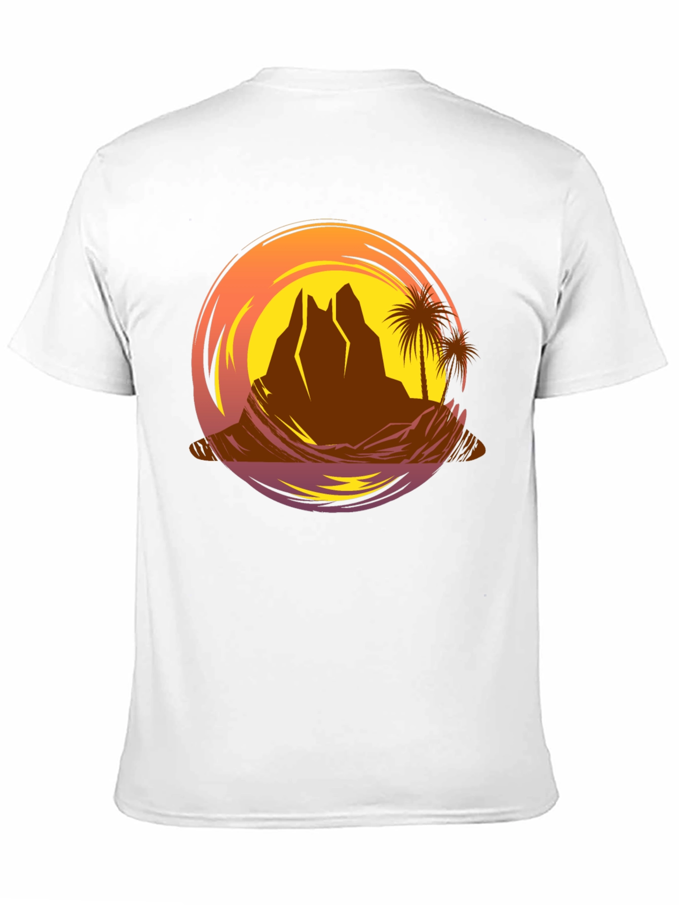 Sunset Desert Island T-Shirt - Graphic Tee